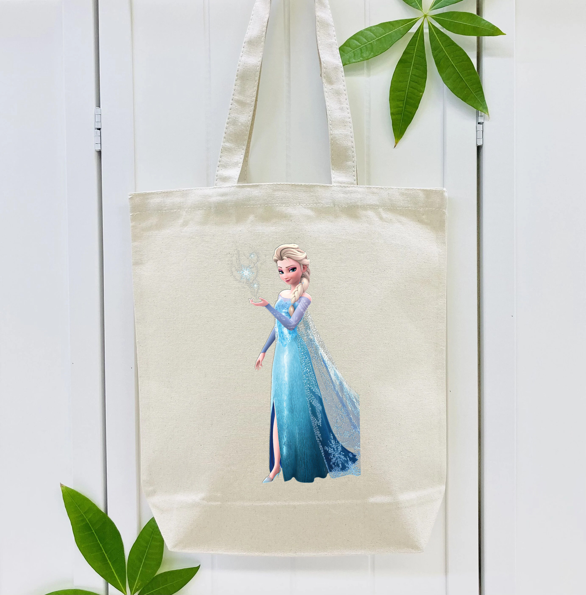 アナと雪の女王 アンナ エルサ Frozen Anna Elsa 縦型キャンバス生地手提げバッグ　トートバッグ