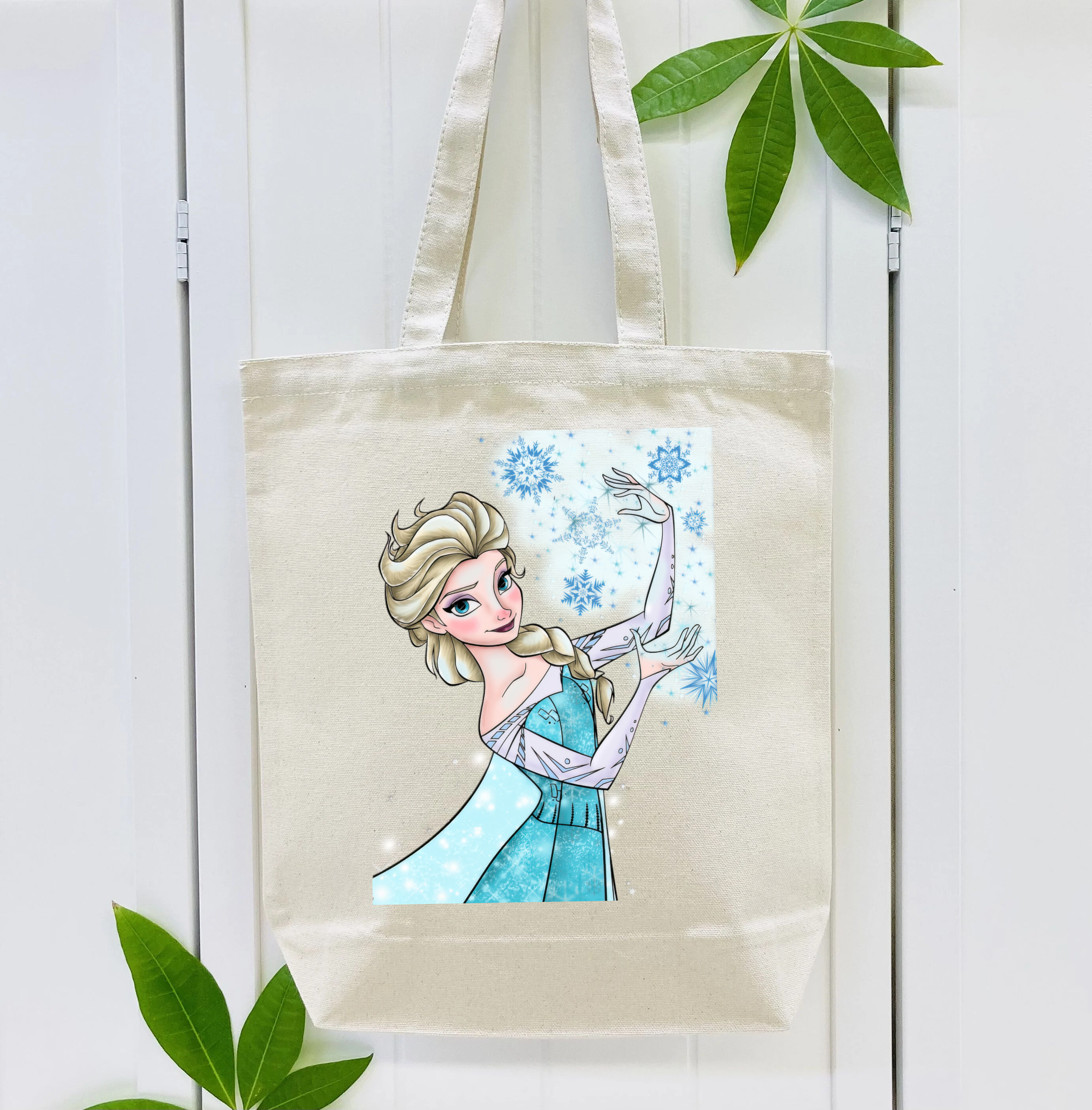 アナと雪の女王 アンナ エルサ Frozen Anna Elsa 縦型キャンバス生地手提げバッグ　トートバッグ