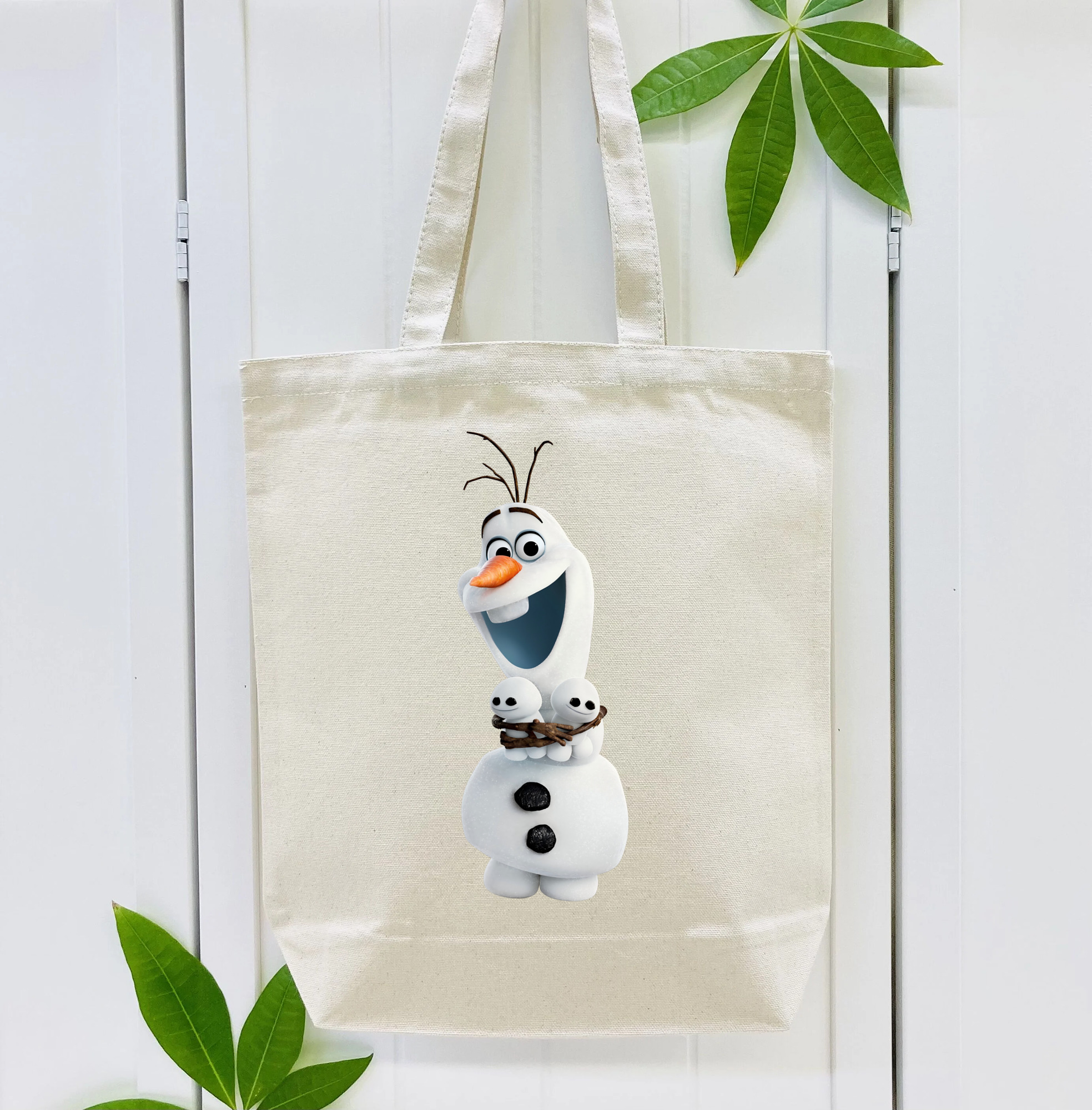 アナと雪の女王 アンナ エルサ Frozen Anna Elsa 縦型キャンバス生地手提げバッグ　トートバッグ