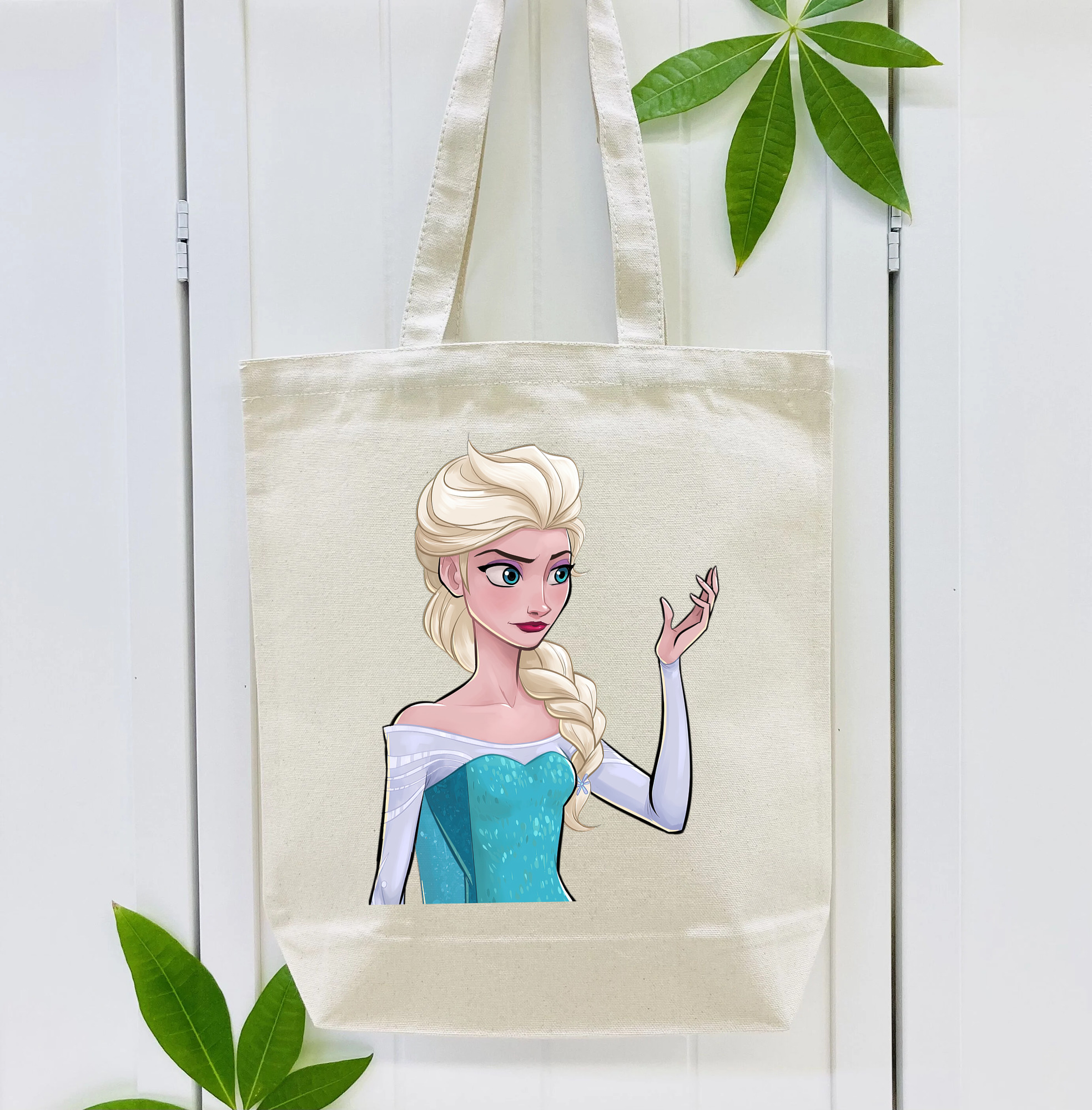 アナと雪の女王 アンナ エルサ Frozen Anna Elsa 縦型キャンバス生地手提げバッグ　トートバッグ