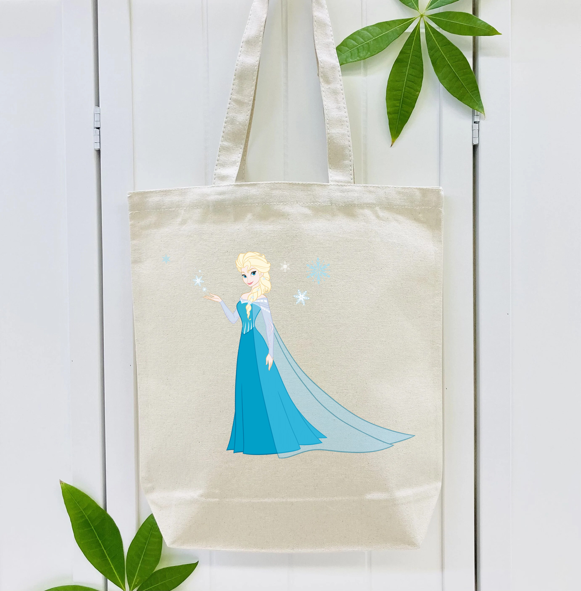 アナと雪の女王 アンナ エルサ Frozen Anna Elsa 縦型キャンバス生地手提げバッグ　トートバッグ