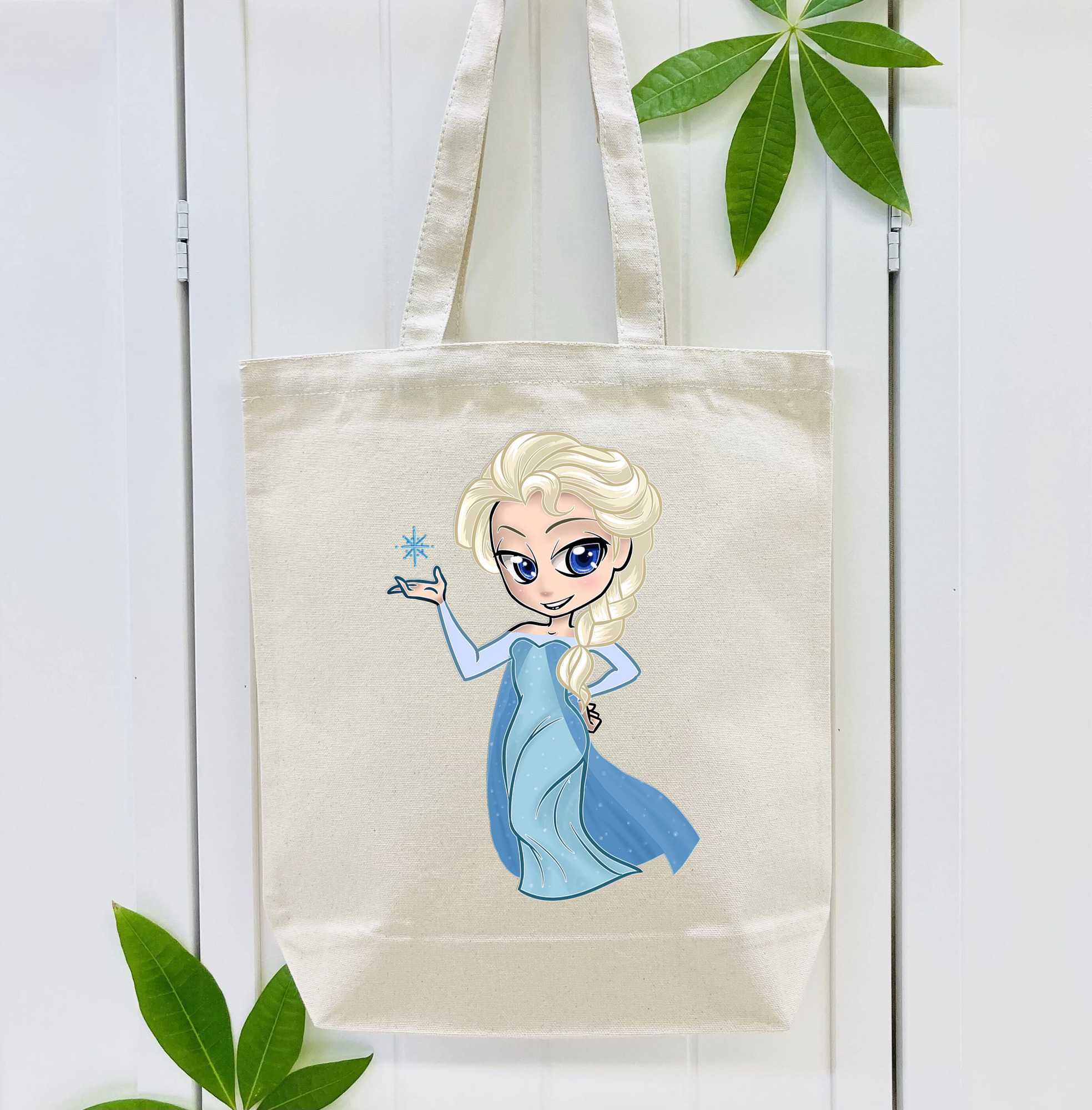 アナと雪の女王 アンナ エルサ Frozen Anna Elsa 縦型キャンバス生地手提げバッグ　トートバッグ