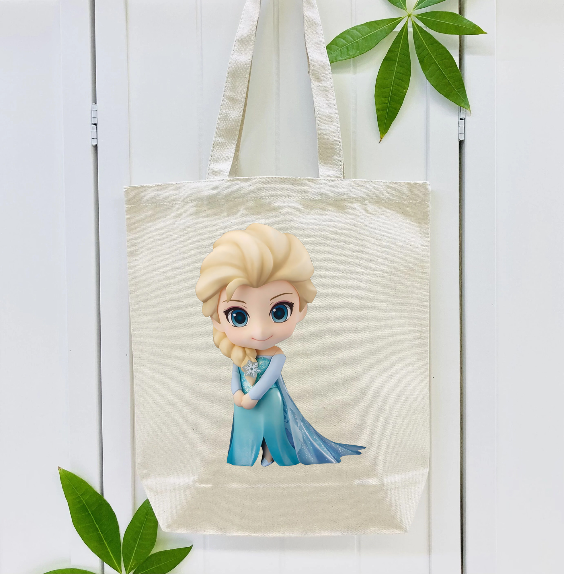 アナと雪の女王 アンナ エルサ Frozen Anna Elsa 縦型キャンバス生地手提げバッグ　トートバッグ