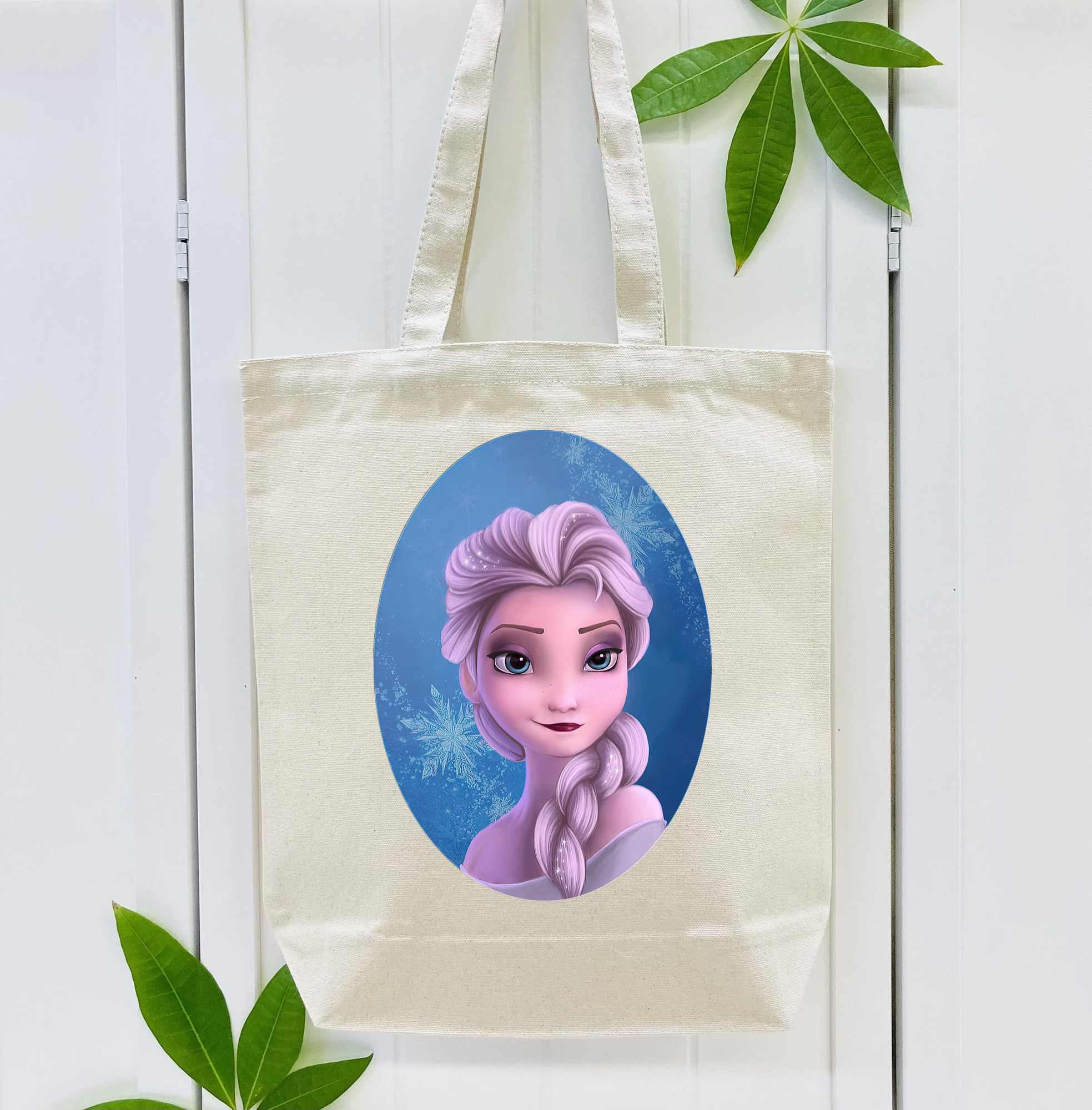 アナと雪の女王 アンナ エルサ Frozen Anna Elsa 縦型キャンバス生地手提げバッグ　トートバッグ