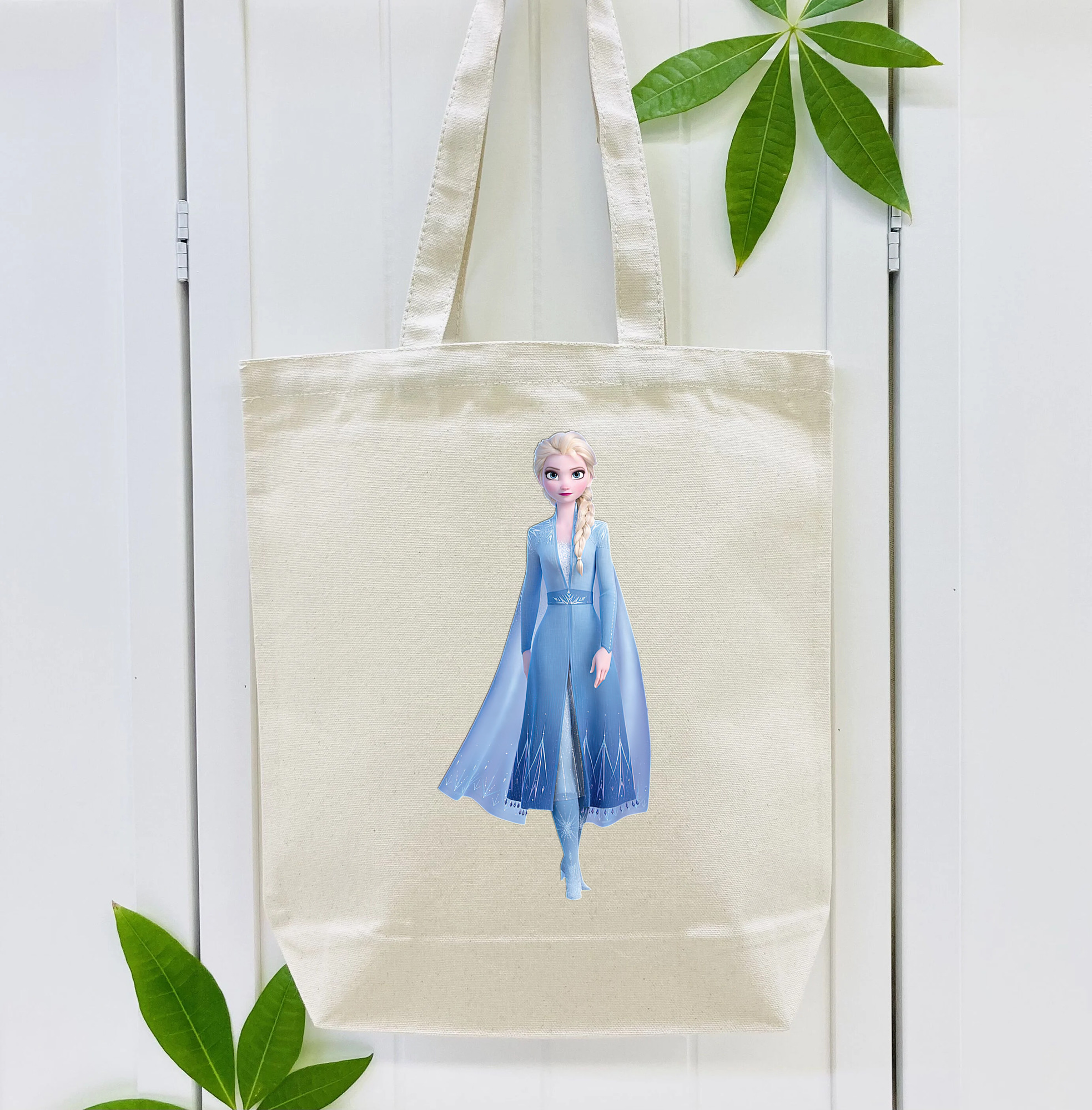 アナと雪の女王 アンナ エルサ Frozen Anna Elsa 縦型キャンバス生地手提げバッグ　トートバッグ