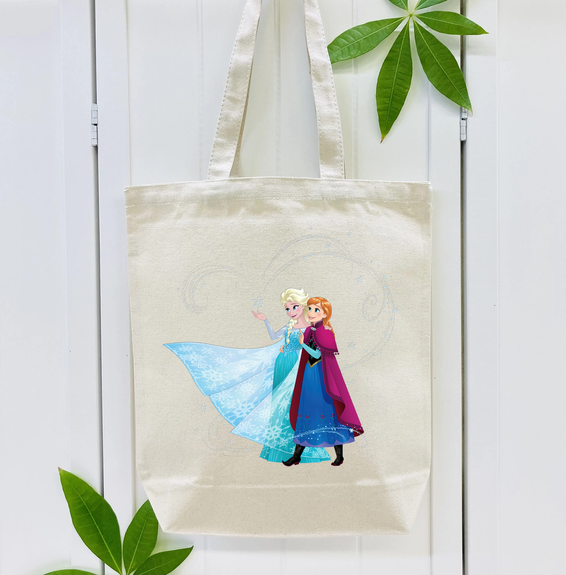 アナと雪の女王 アンナ エルサ Frozen Anna Elsa 縦型キャンバス生地手提げバッグ　トートバッグ