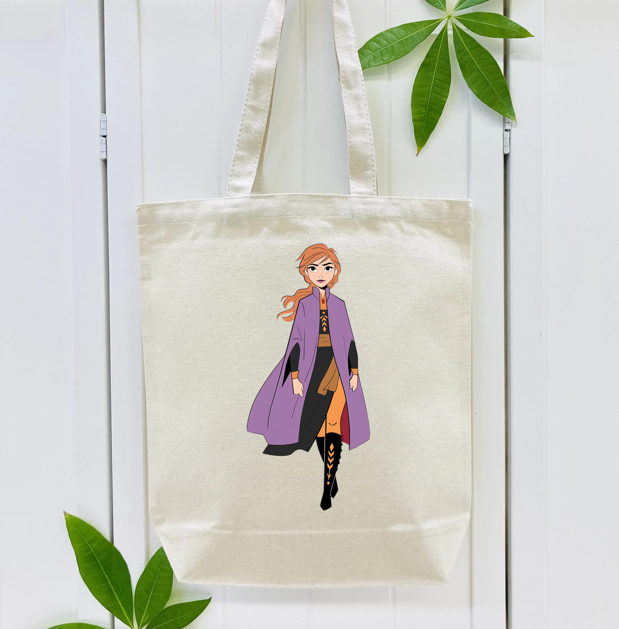 アナと雪の女王 アンナ エルサ Frozen Anna Elsa 縦型キャンバス生地手提げバッグ　トートバッグ