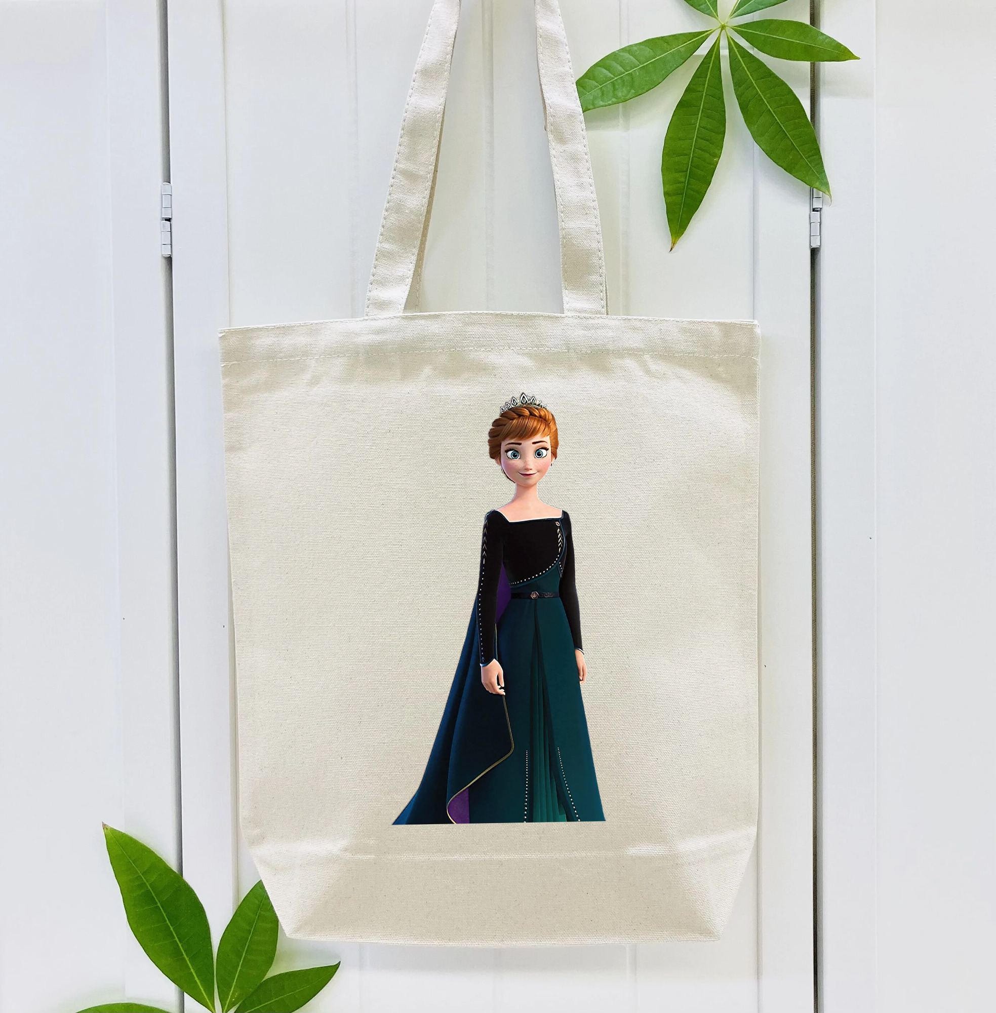 アナと雪の女王 アンナ エルサ Frozen Anna Elsa 縦型キャンバス生地手提げバッグ　トートバッグ