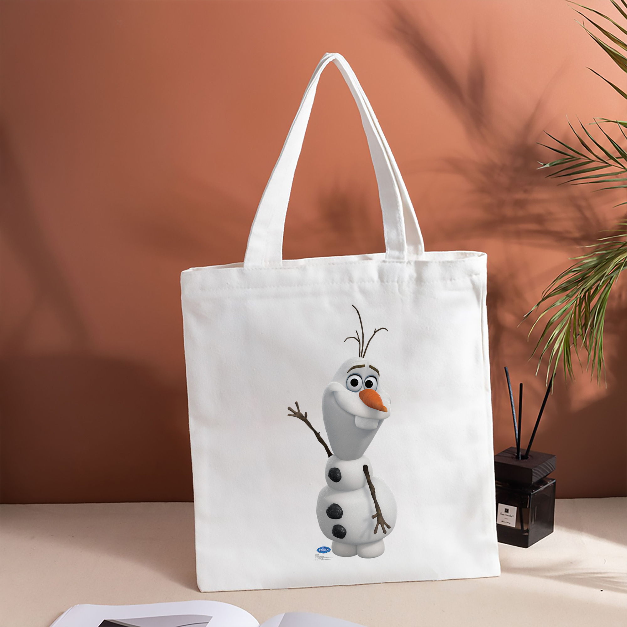 アナと雪の女王 アンナ エルサ Frozen Anna Elsa 縦型キャンバス生地手提げバッグ　トートバッグ