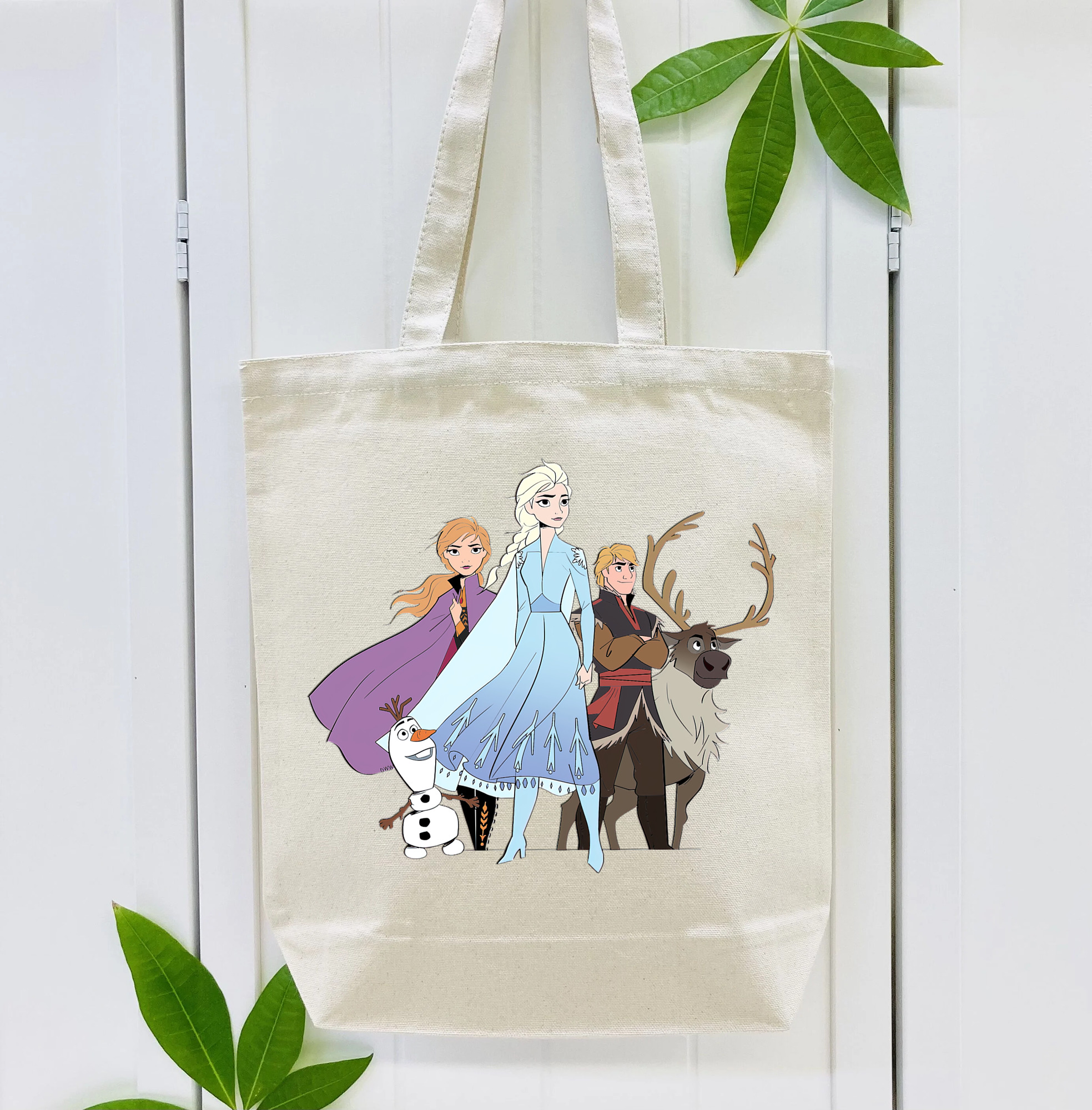 アナと雪の女王 アンナ エルサ Frozen Anna Elsa 縦型キャンバス生地手提げバッグ　トートバッグ