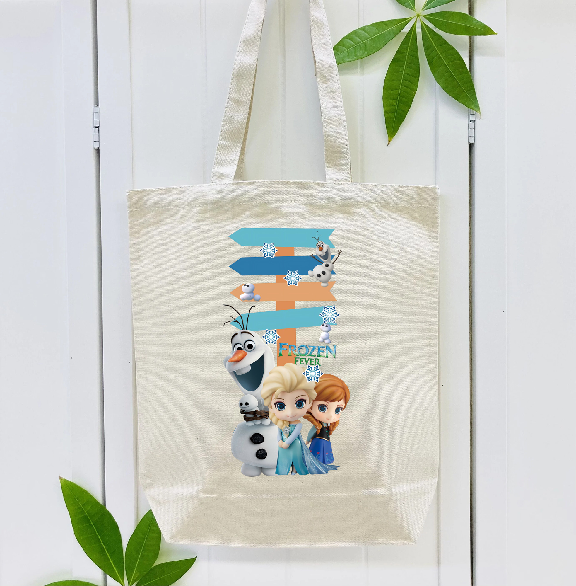 アナと雪の女王 アンナ エルサ Frozen Anna Elsa 縦型キャンバス生地手提げバッグ　トートバッグ