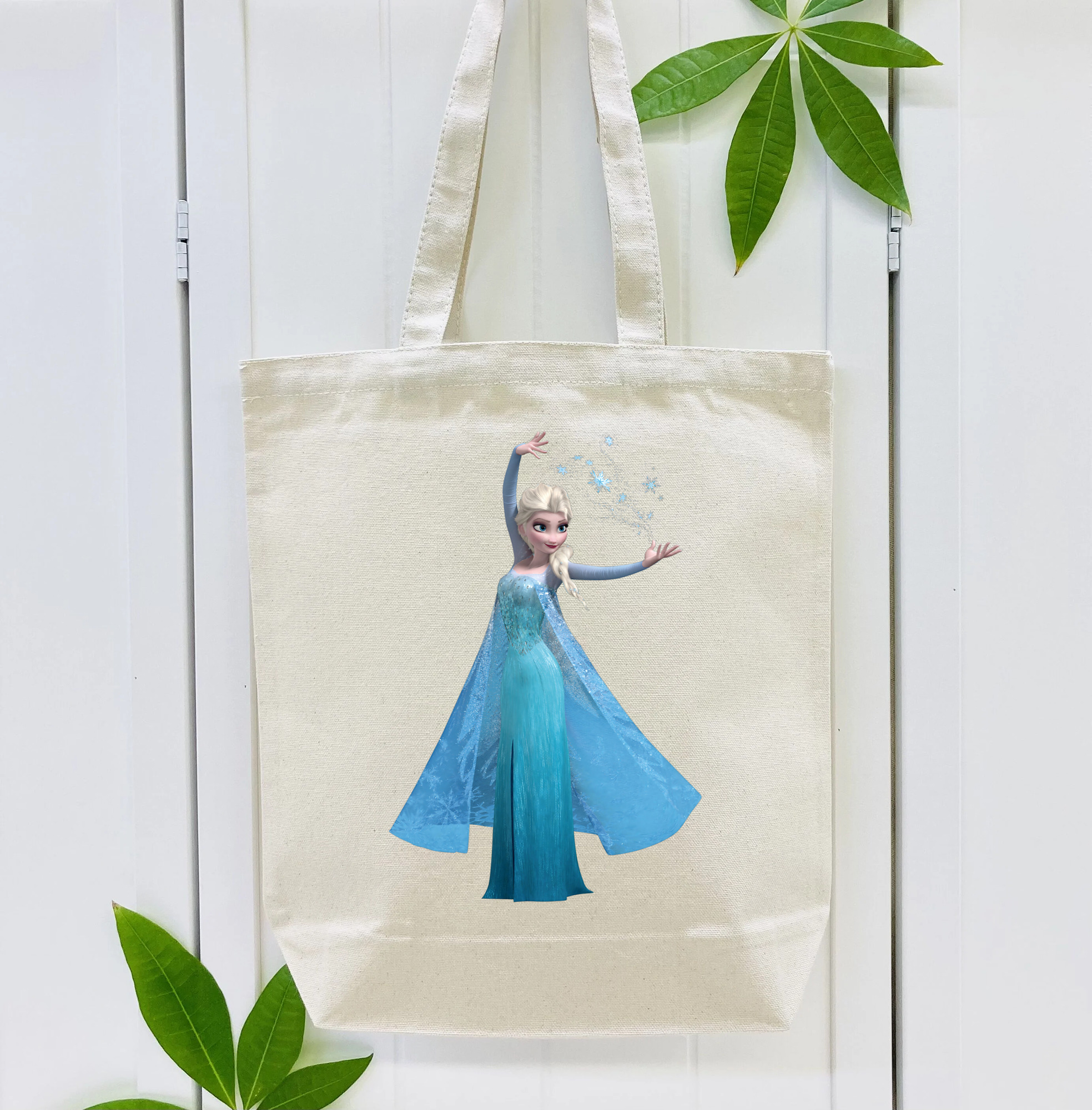 アナと雪の女王 アンナ エルサ Frozen Anna Elsa 縦型キャンバス生地手提げバッグ　トートバッグ