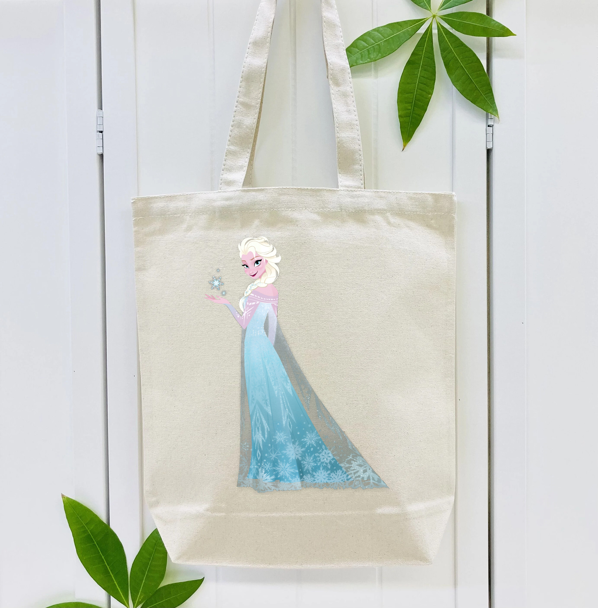 アナと雪の女王 アンナ エルサ Frozen Anna Elsa 縦型キャンバス生地手提げバッグ　トートバッグ