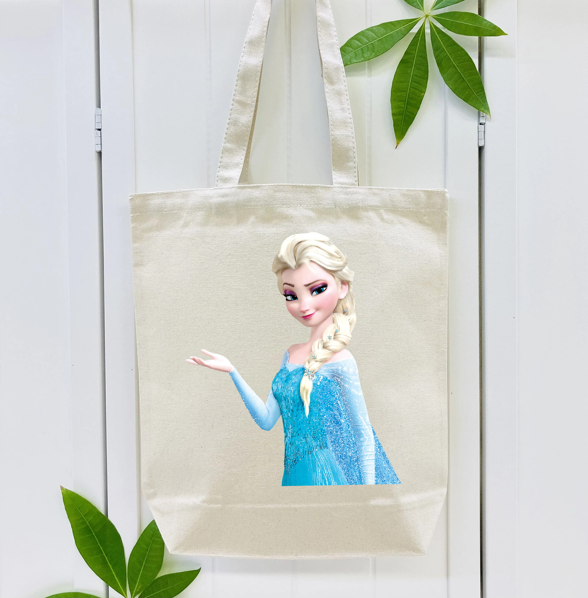 アナと雪の女王 アンナ エルサ Frozen Anna Elsa 縦型キャンバス生地手提げバッグ　トートバッグ