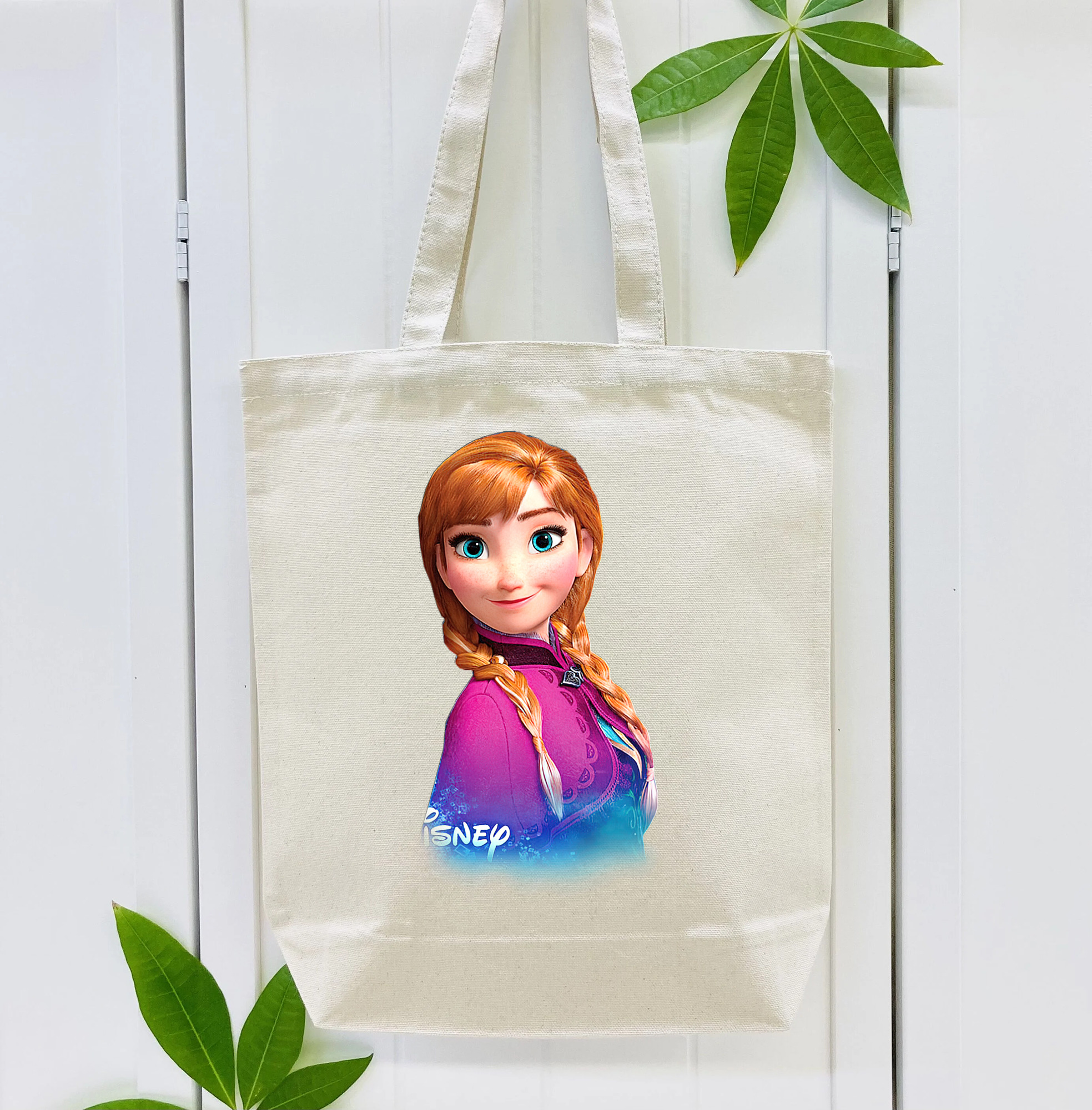 アナと雪の女王 アンナ エルサ Frozen Anna Elsa 縦型キャンバス生地手提げバッグ　トートバッグ