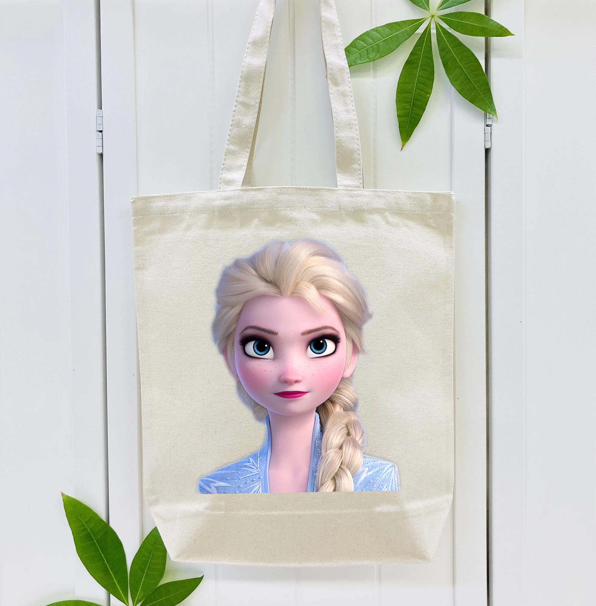 アナと雪の女王 アンナ エルサ Frozen Anna Elsa 縦型キャンバス生地手提げバッグ　トートバッグ