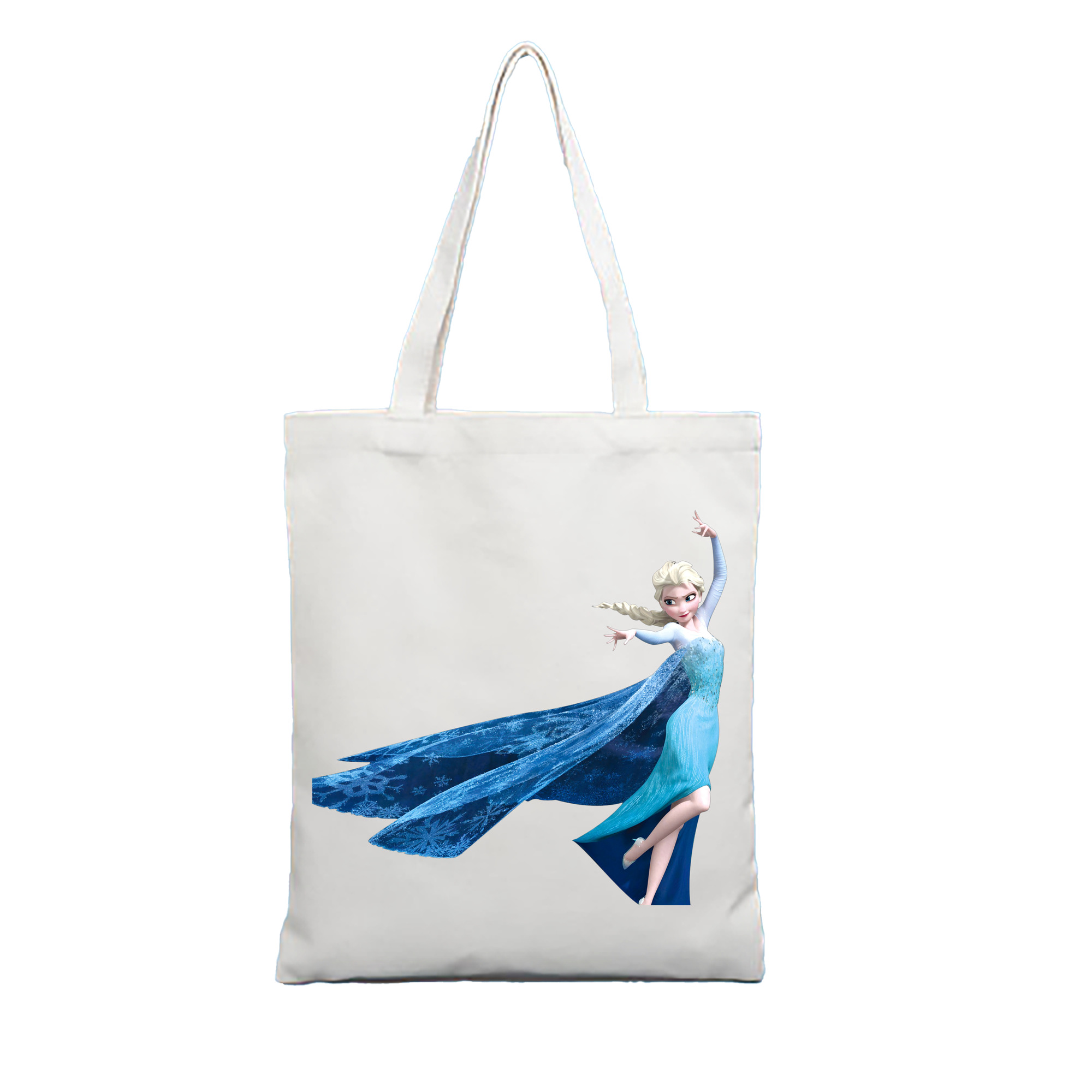 （画像用） アナと雪の女王 アンナ エルサ Frozen Anna Elsa 縦型キャンバス生地手提げバッグ　トートバッグ