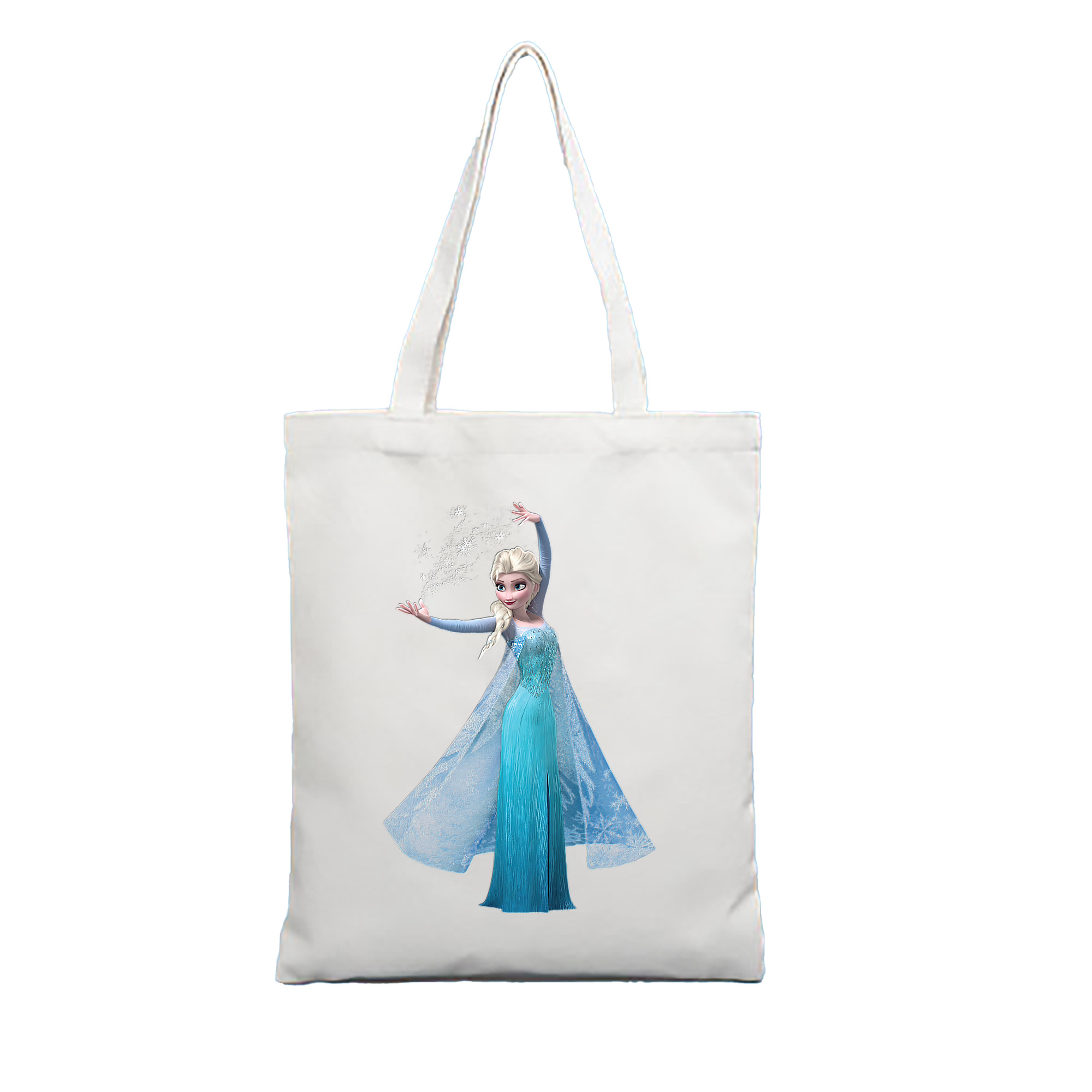 （画像用） アナと雪の女王 アンナ エルサ Frozen Anna Elsa 縦型キャンバス生地手提げバッグ　トートバッグ