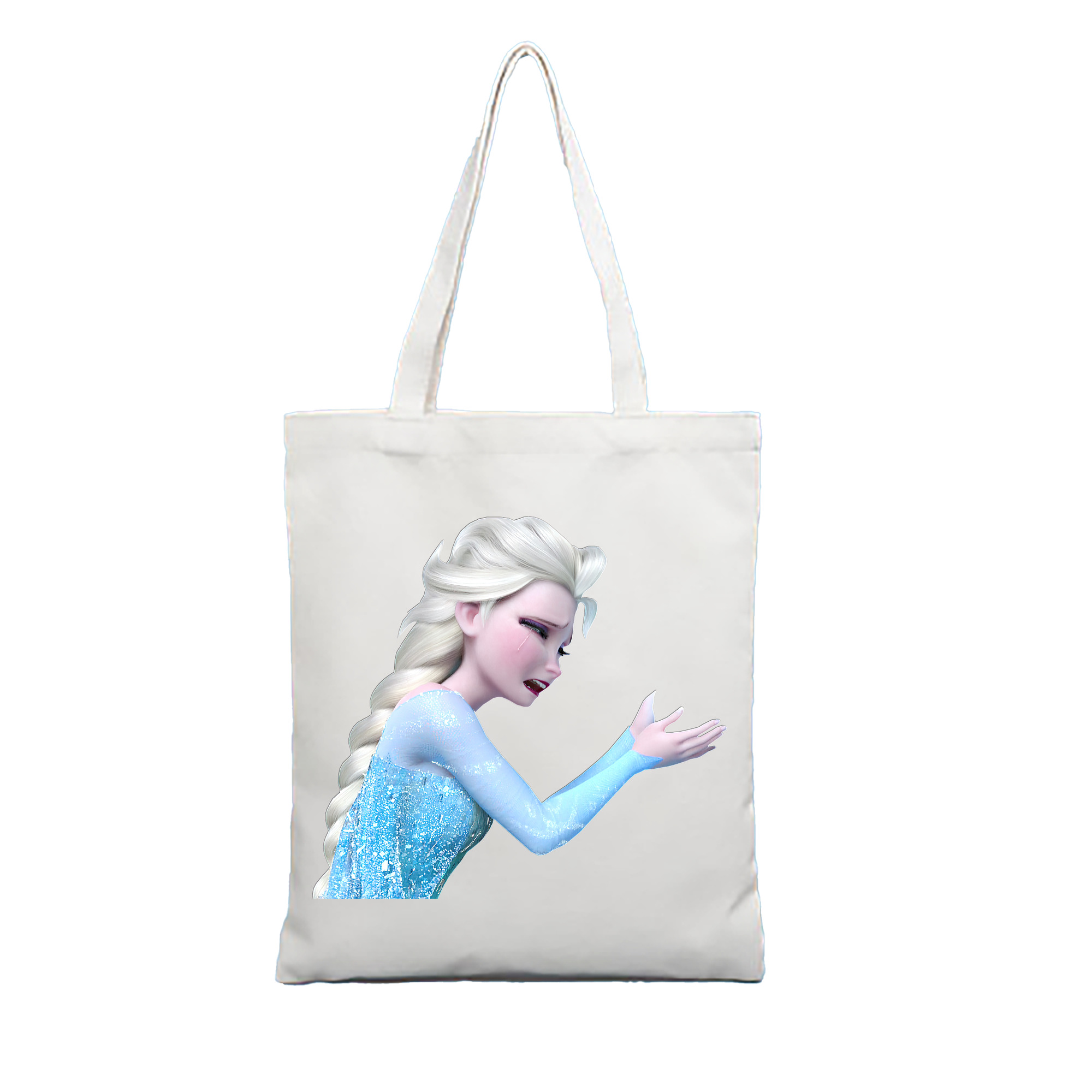 （画像用） アナと雪の女王 アンナ エルサ Frozen Anna Elsa 縦型キャンバス生地手提げバッグ　トートバッグ