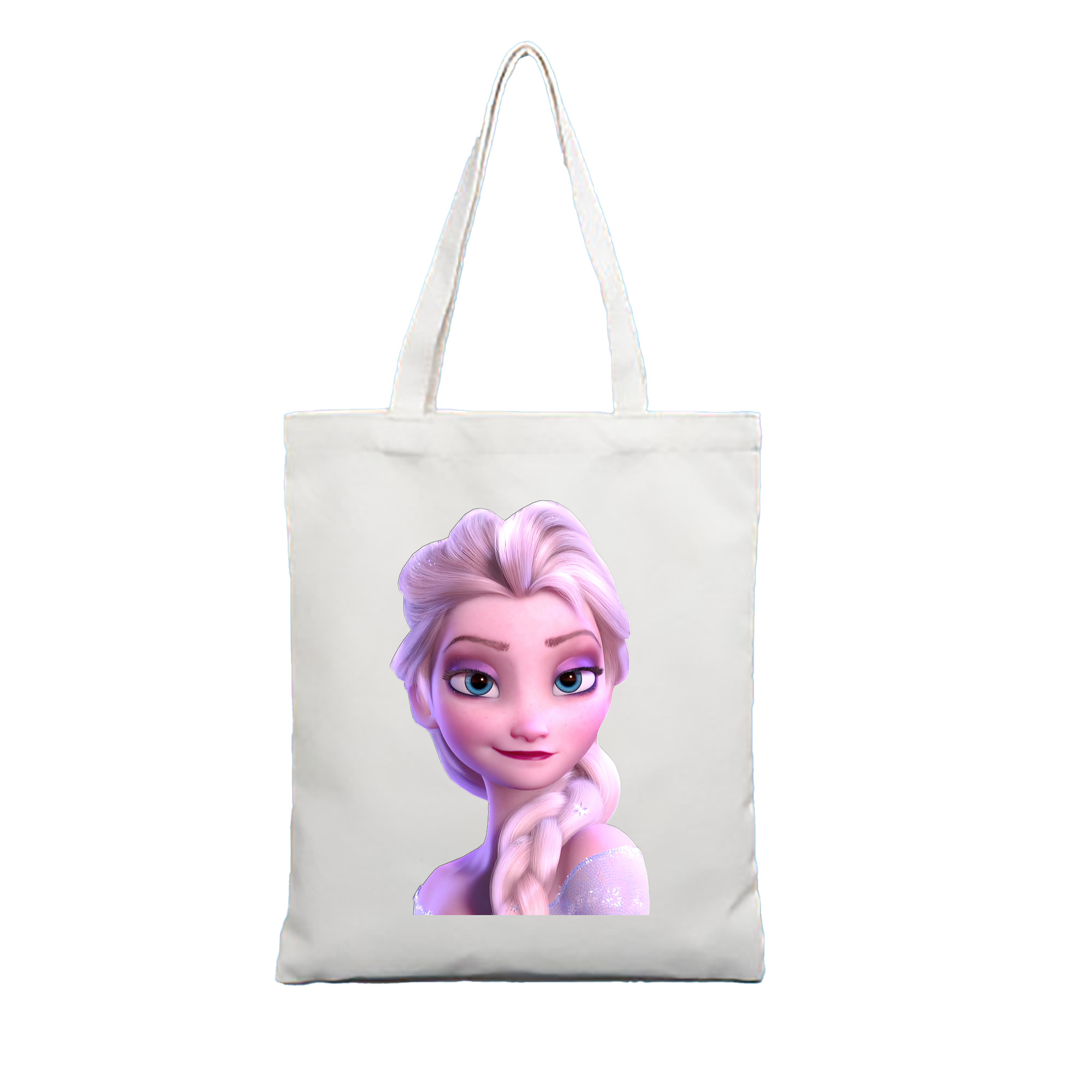 （画像用） アナと雪の女王 アンナ エルサ Frozen Anna Elsa 縦型キャンバス生地手提げバッグ　トートバッグ