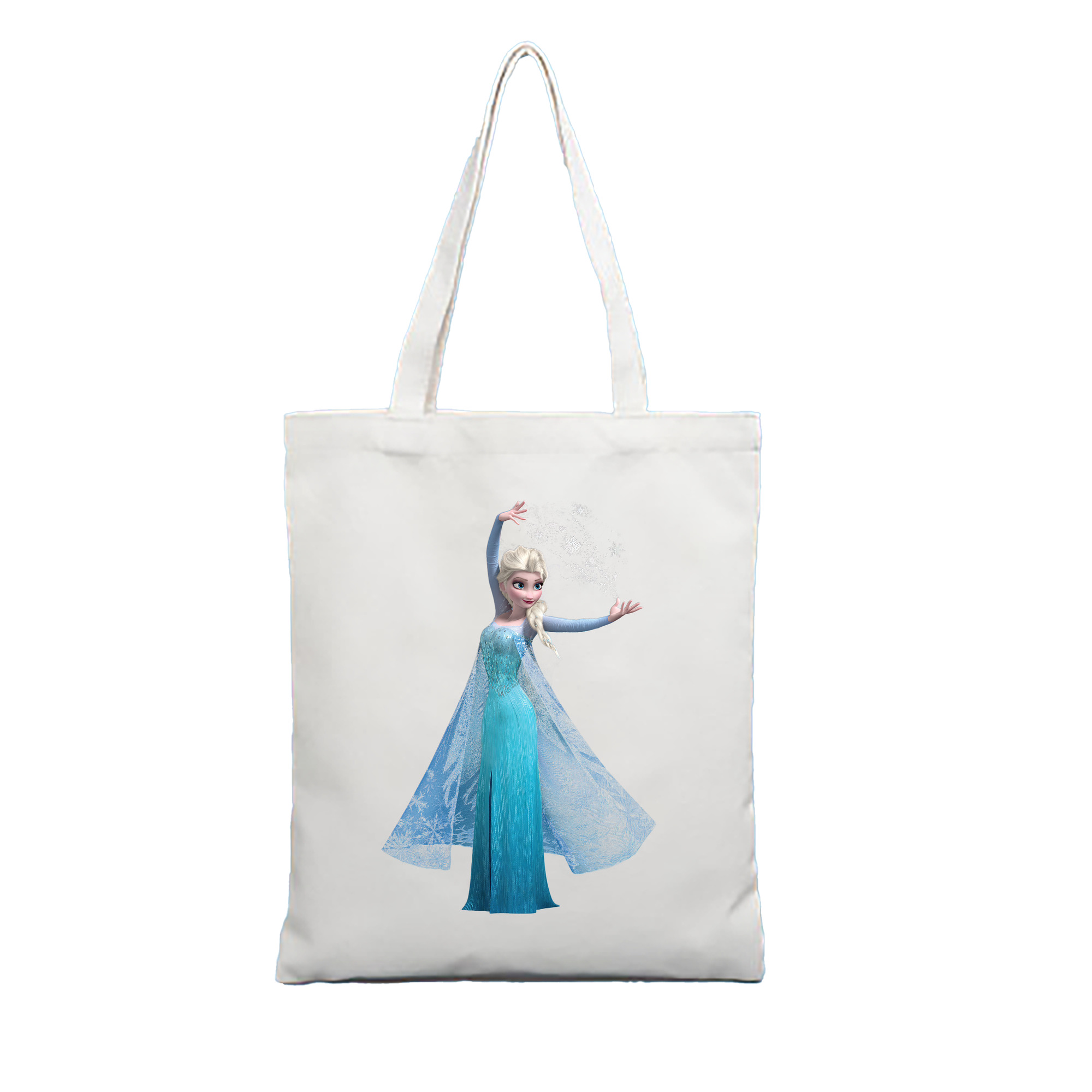（画像用） アナと雪の女王 アンナ エルサ Frozen Anna Elsa 縦型キャンバス生地手提げバッグ　トートバッグ