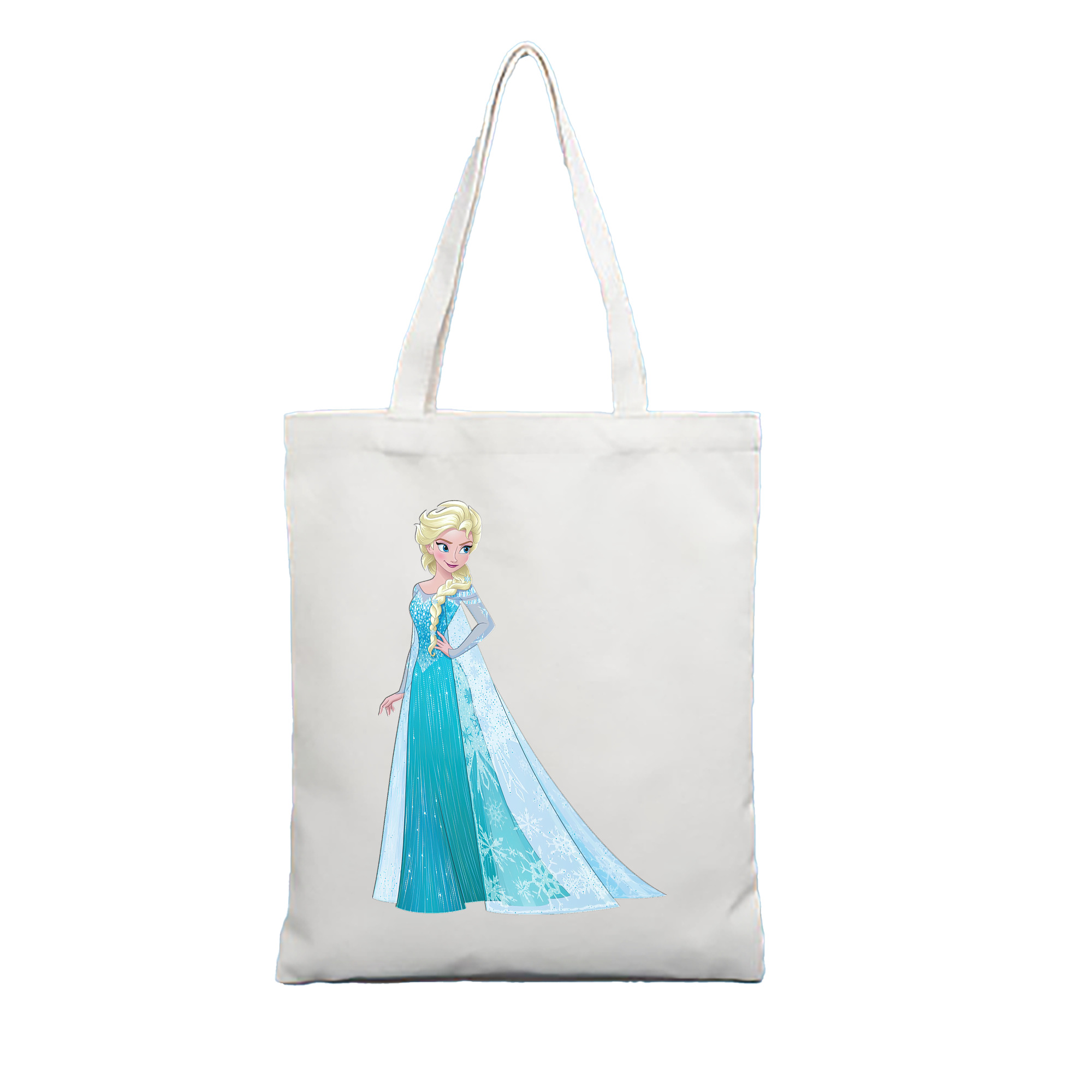 （画像用） アナと雪の女王 アンナ エルサ Frozen Anna Elsa 縦型キャンバス生地手提げバッグ　トートバッグ