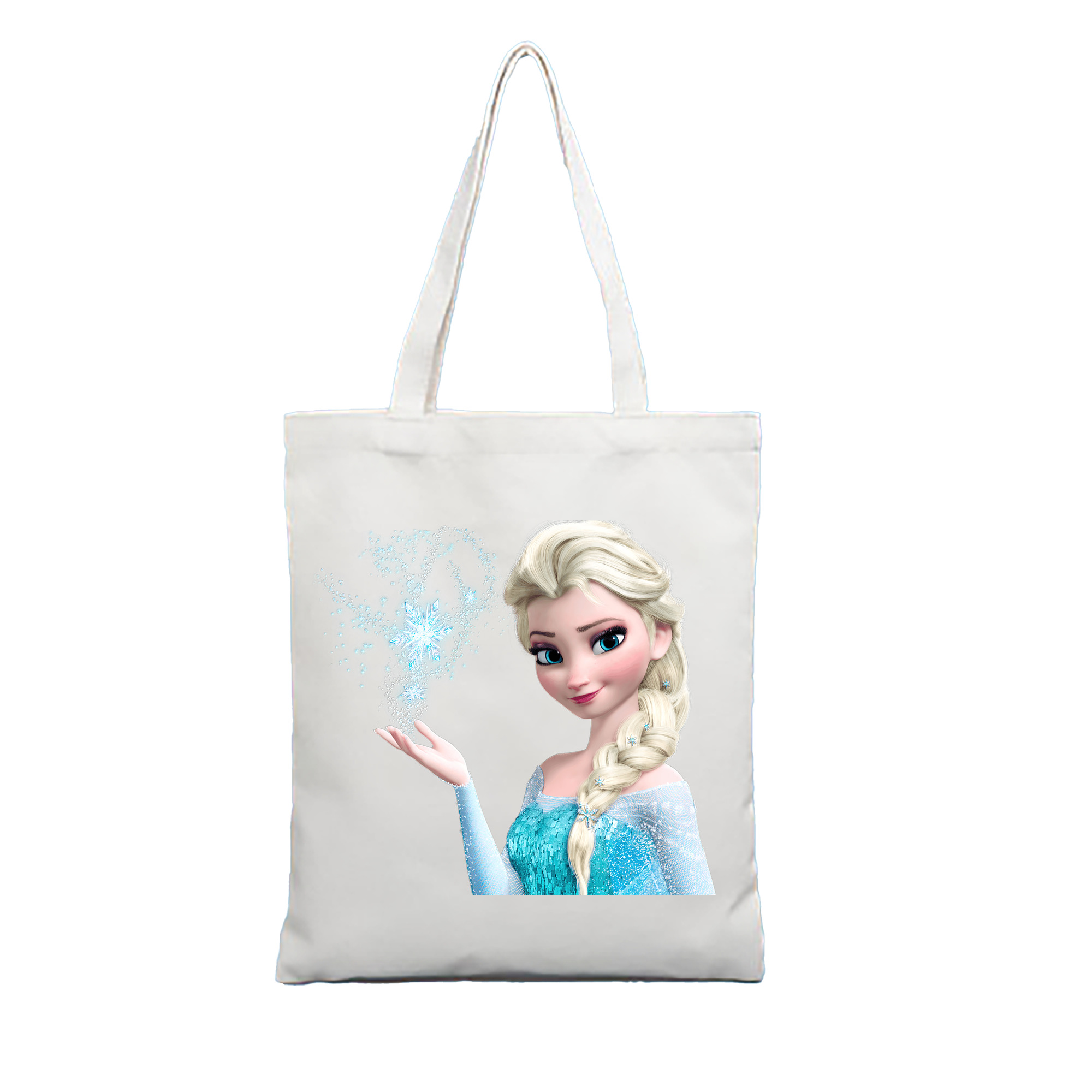 （画像用） アナと雪の女王 アンナ エルサ Frozen Anna Elsa 縦型キャンバス生地手提げバッグ　トートバッグ