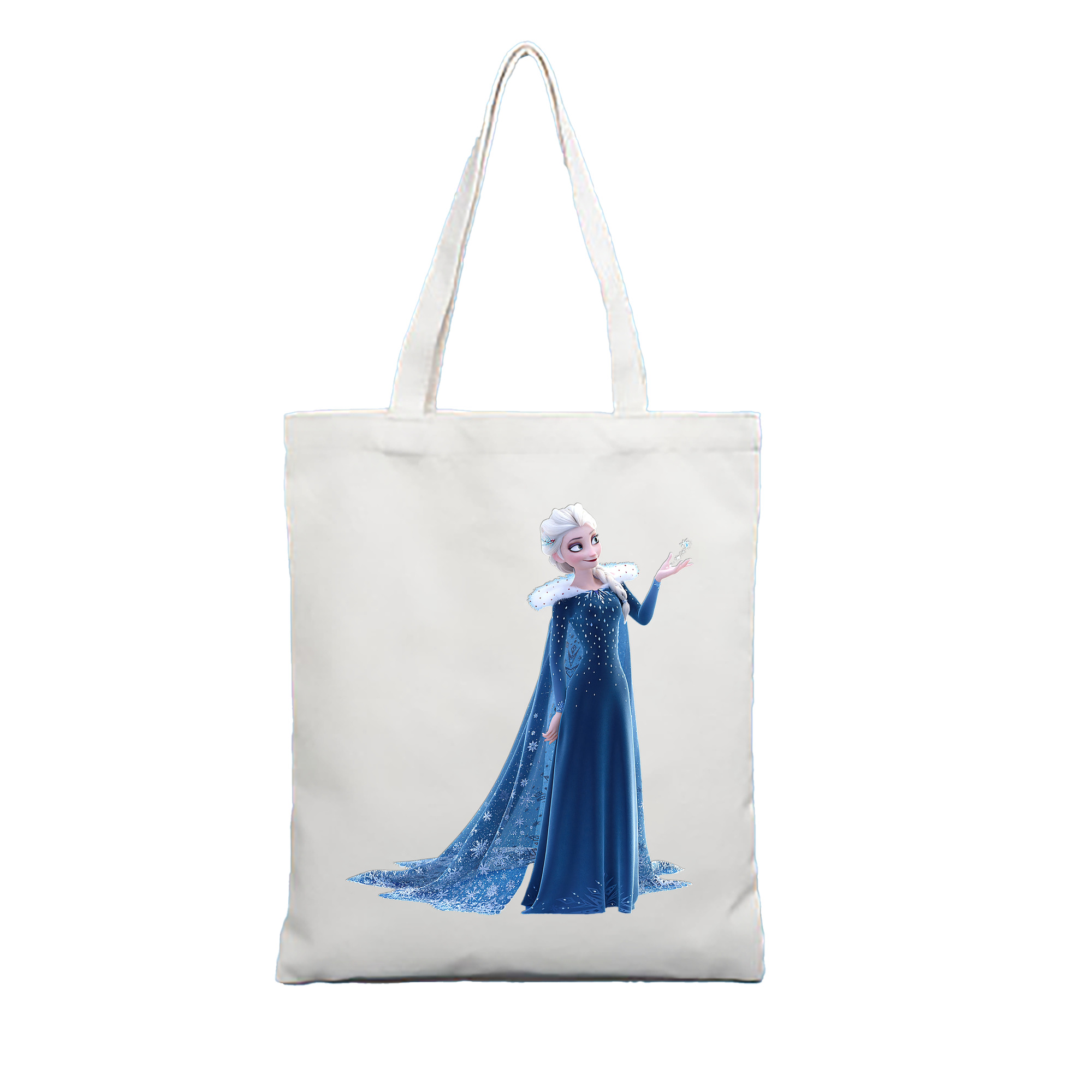 （画像用） アナと雪の女王 アンナ エルサ Frozen Anna Elsa 縦型キャンバス生地手提げバッグ　トートバッグ