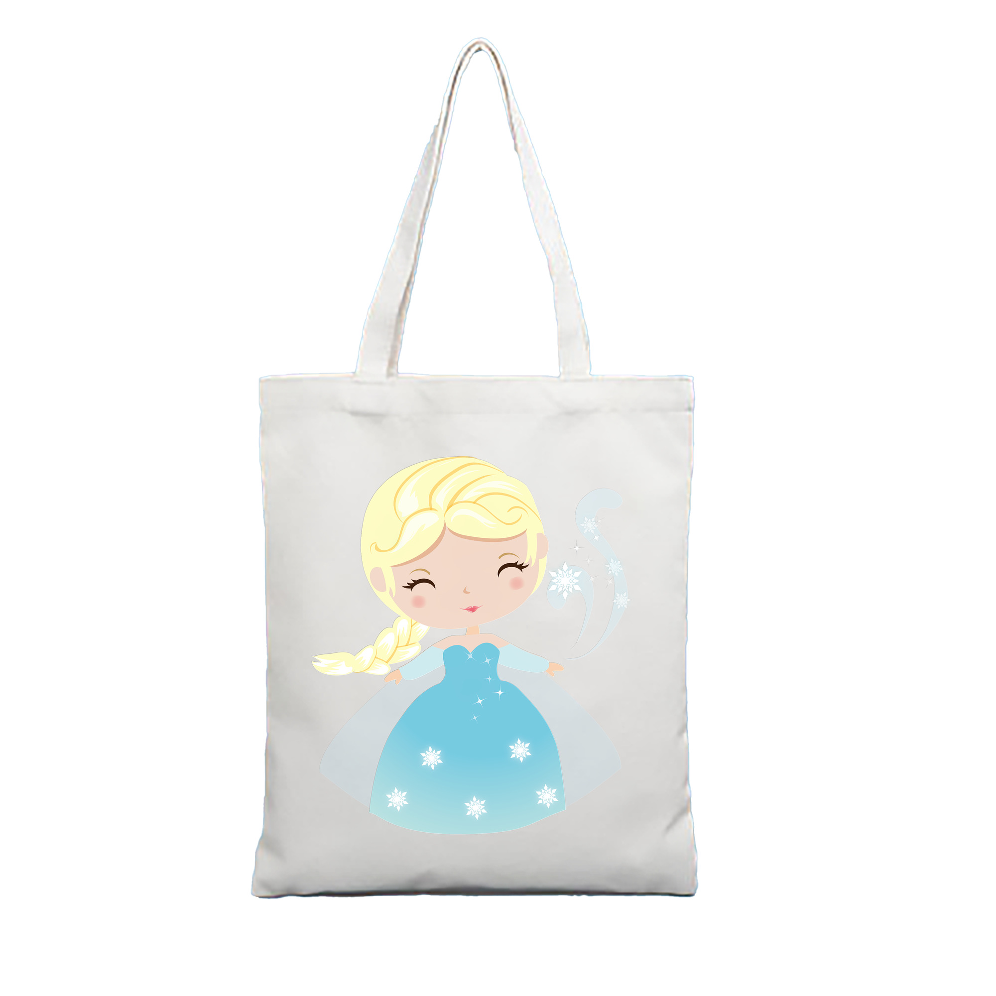 （画像用） アナと雪の女王 アンナ エルサ Frozen Anna Elsa 縦型キャンバス生地手提げバッグ　トートバッグ