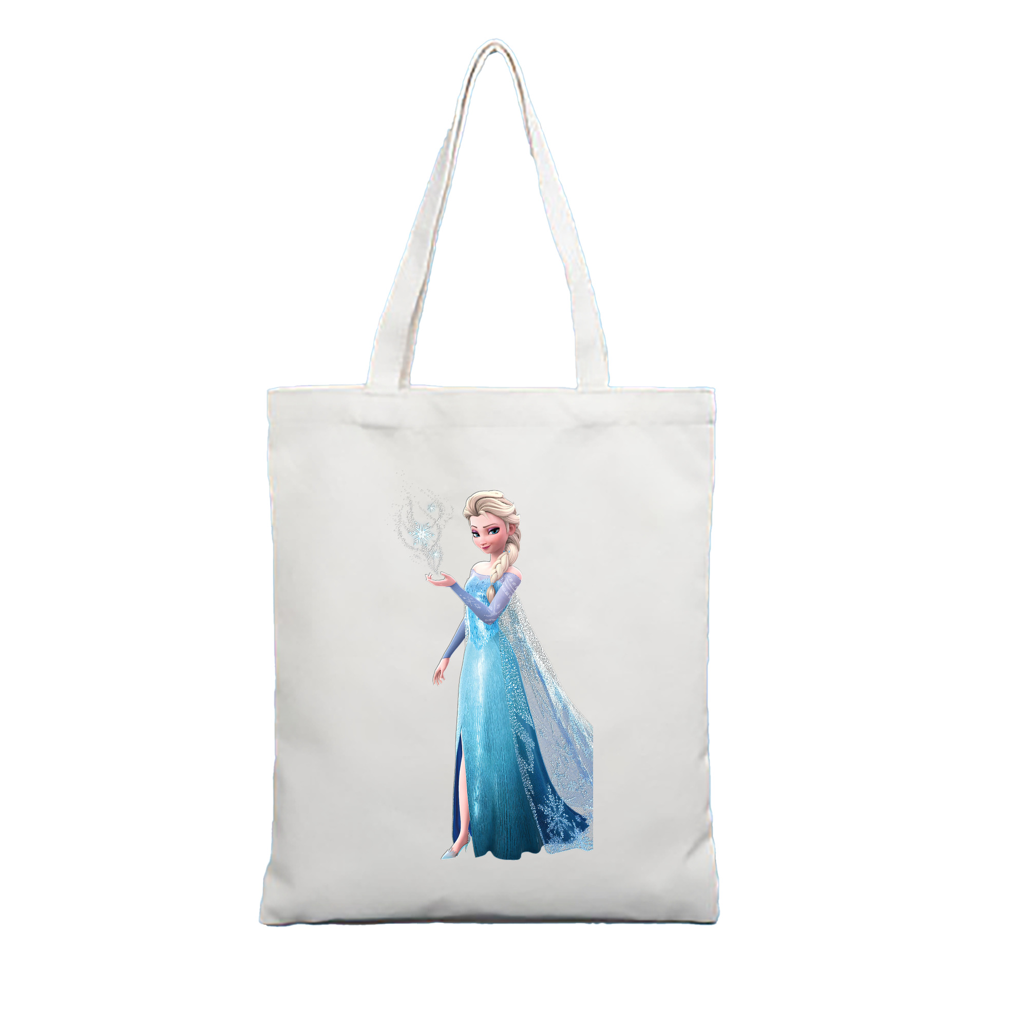 （画像用） アナと雪の女王 アンナ エルサ Frozen Anna Elsa 縦型キャンバス生地手提げバッグ　トートバッグ