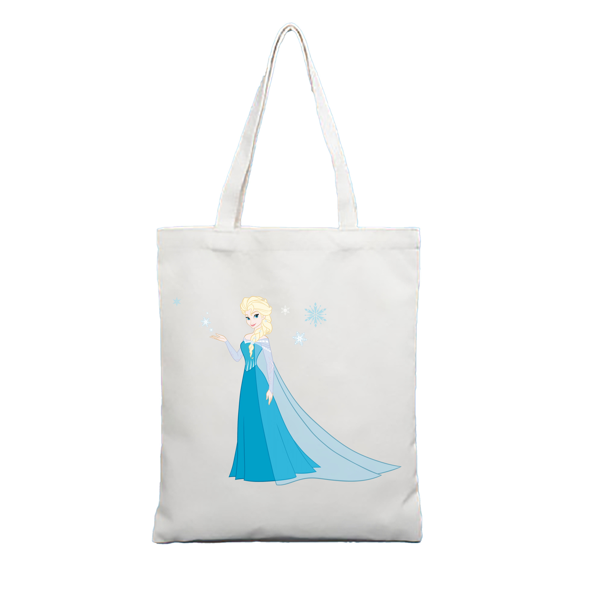 （画像用） アナと雪の女王 アンナ エルサ Frozen Anna Elsa 縦型キャンバス生地手提げバッグ　トートバッグ