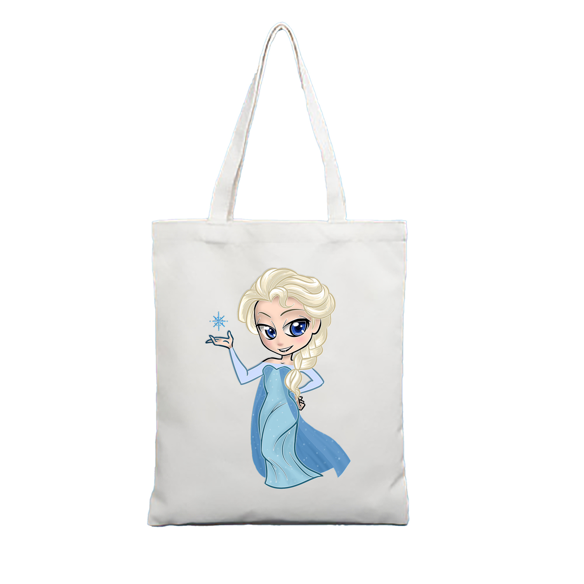 （画像用） アナと雪の女王 アンナ エルサ Frozen Anna Elsa 縦型キャンバス生地手提げバッグ　トートバッグ