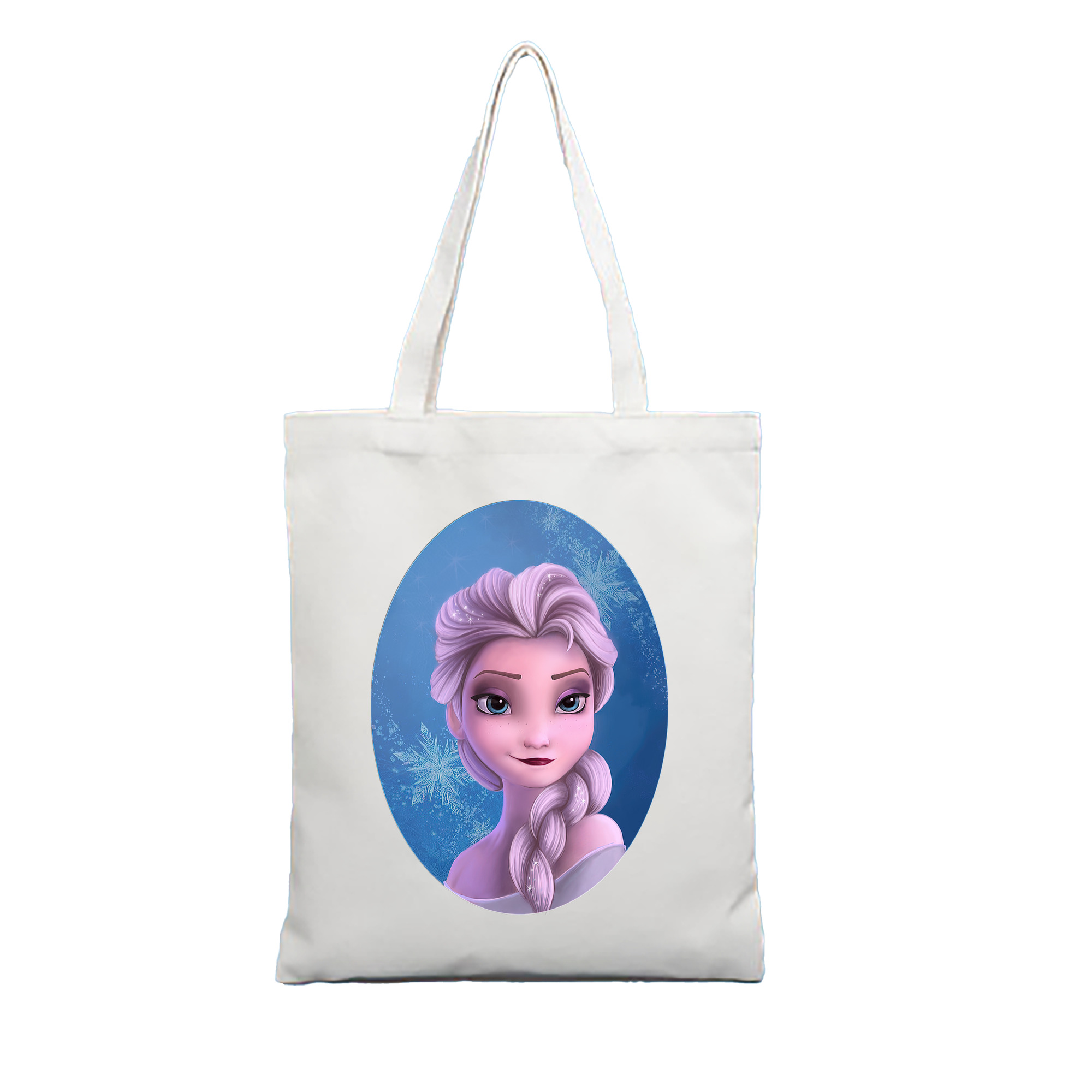 （画像用） アナと雪の女王 アンナ エルサ Frozen Anna Elsa 縦型キャンバス生地手提げバッグ　トートバッグ