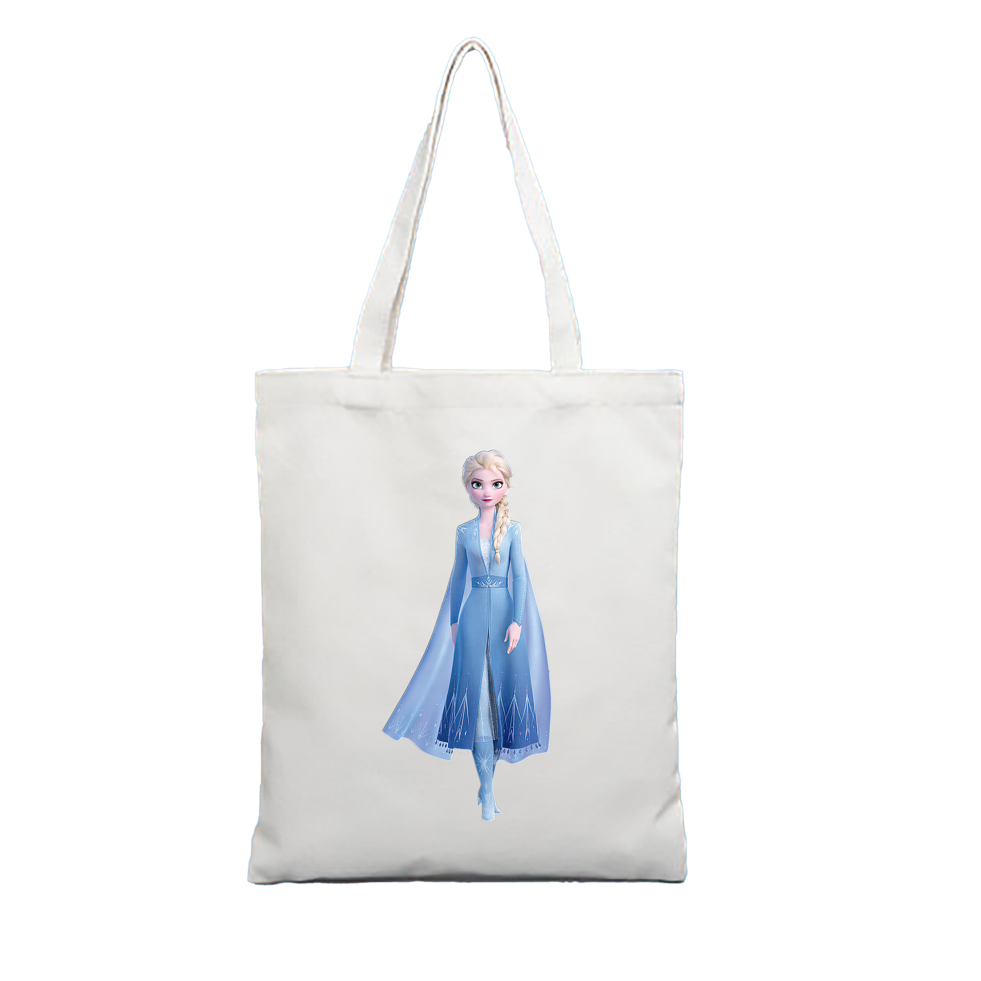 （画像用） アナと雪の女王 アンナ エルサ Frozen Anna Elsa 縦型キャンバス生地手提げバッグ　トートバッグ