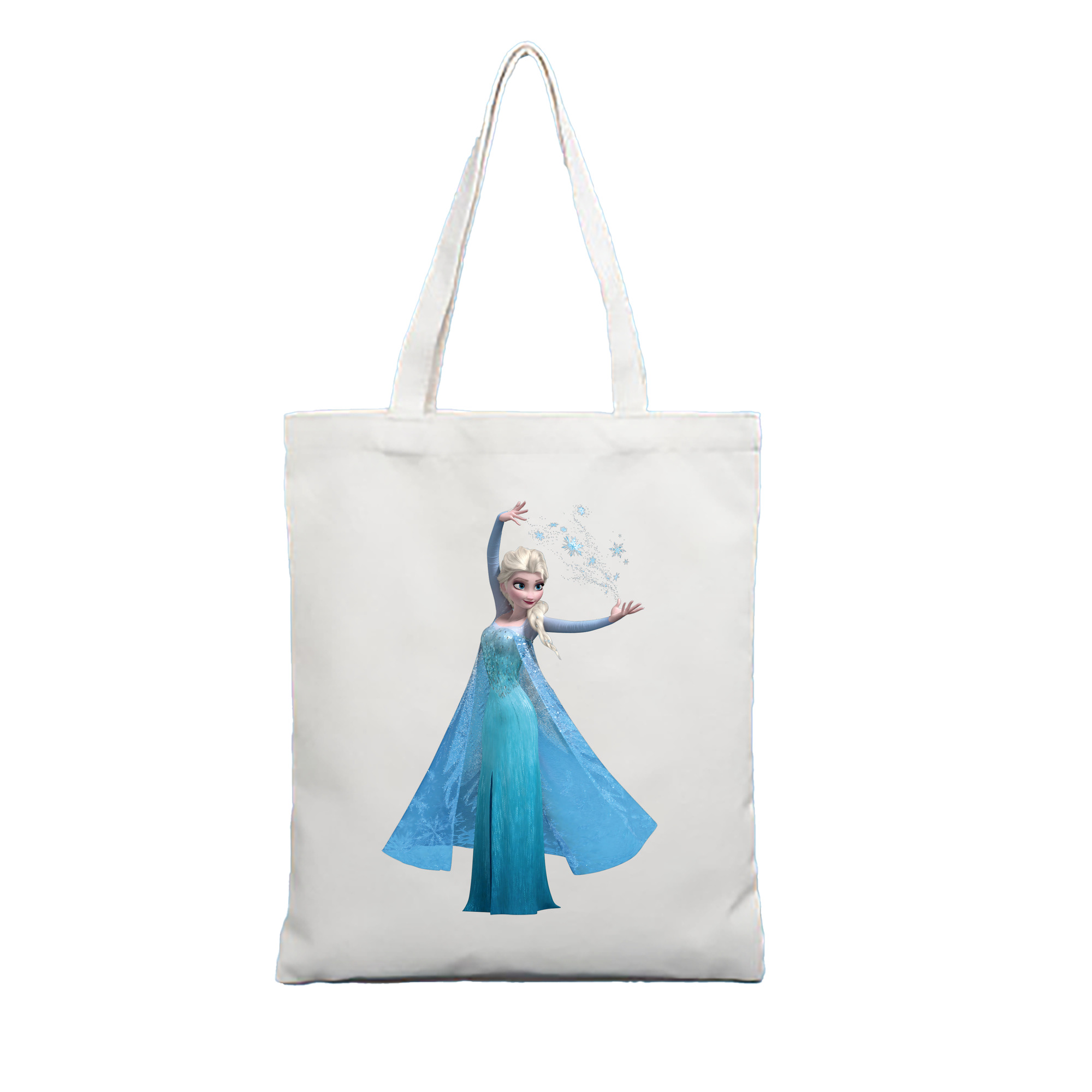 （画像用） アナと雪の女王 アンナ エルサ Frozen Anna Elsa 縦型キャンバス生地手提げバッグ　トートバッグ