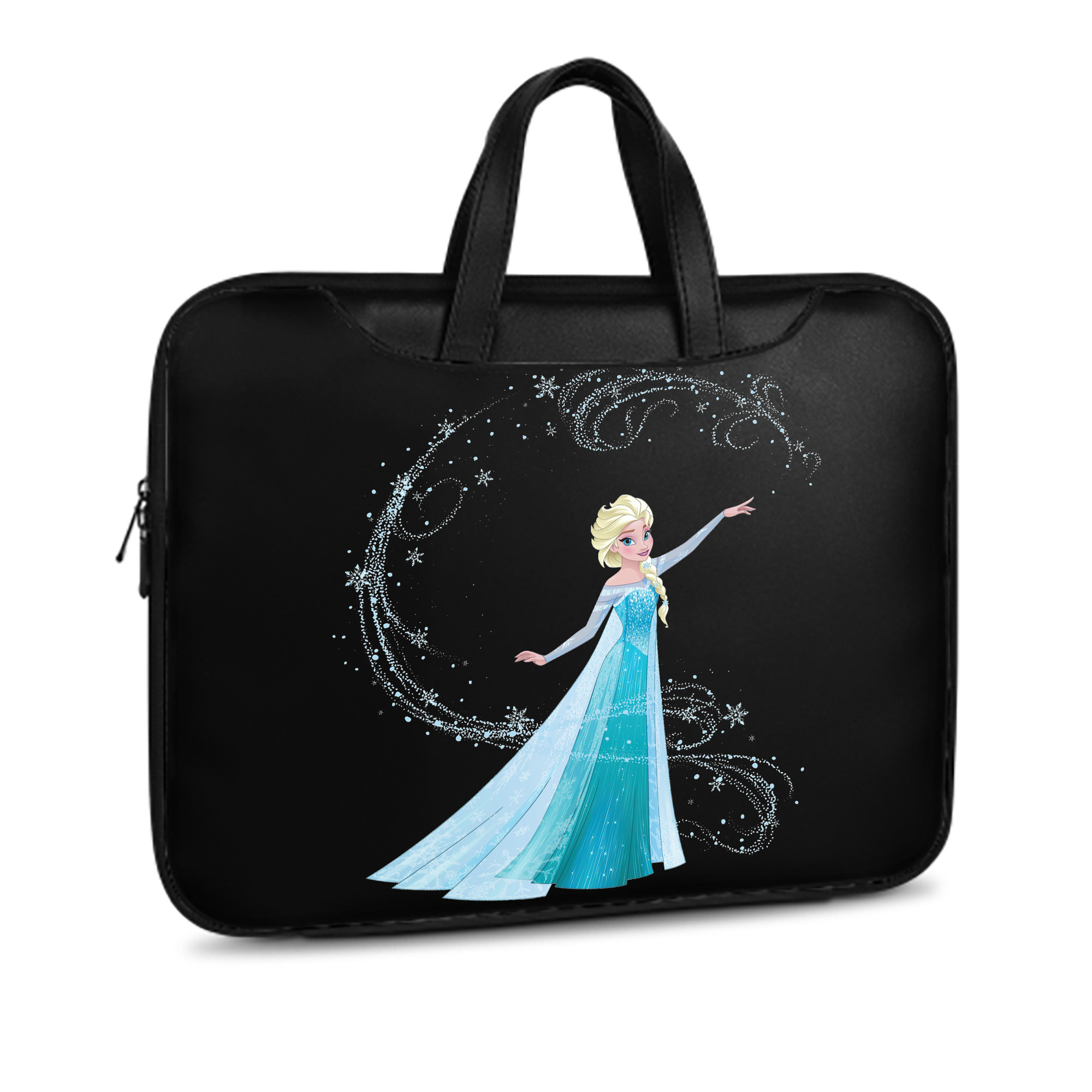（画像用） アナと雪の女王 アンナ エルサ Frozen Anna Elsa レザーラップトップバッグ　ノートパソコンケース