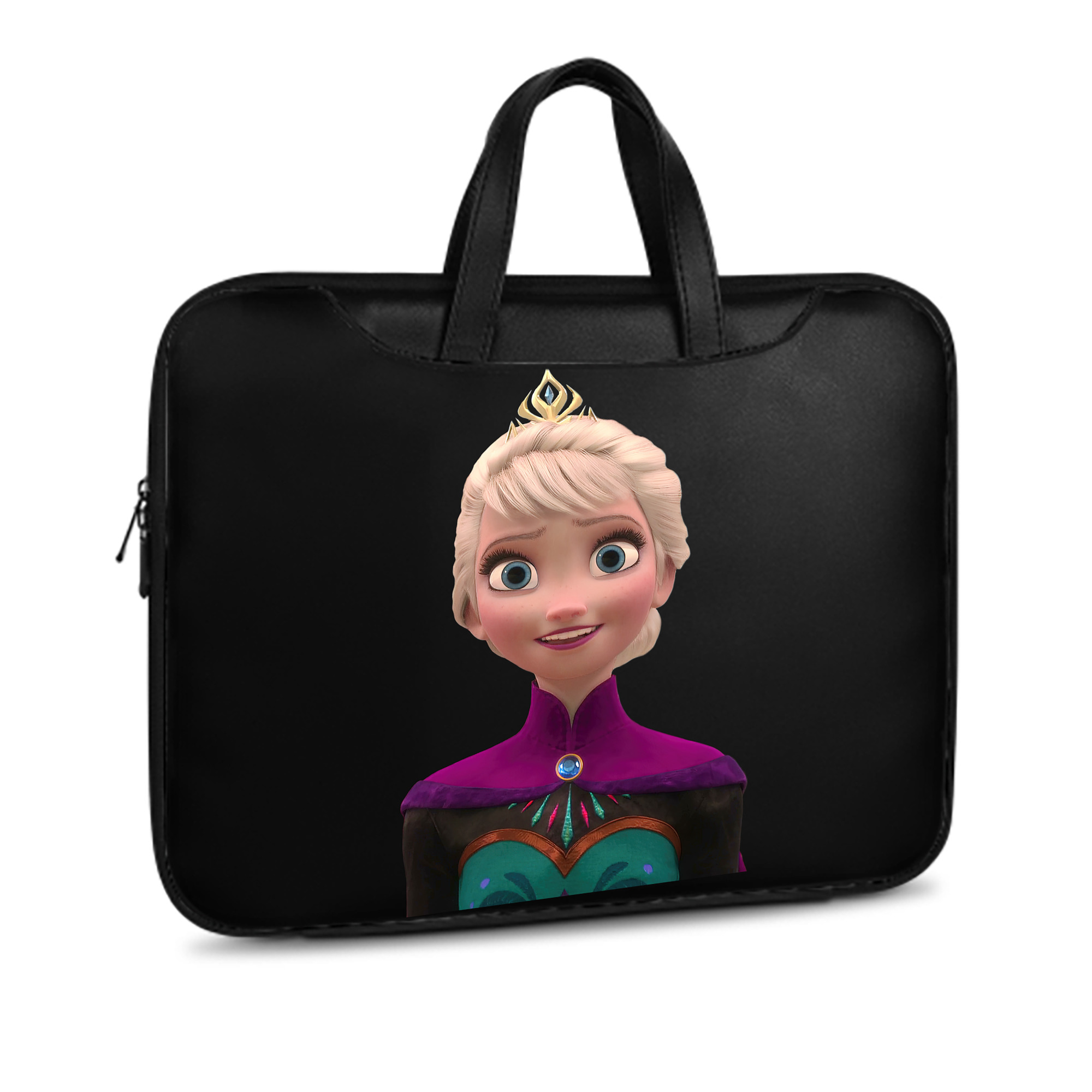 （画像用） アナと雪の女王 アンナ エルサ Frozen Anna Elsa レザーラップトップバッグ　ノートパソコンケース