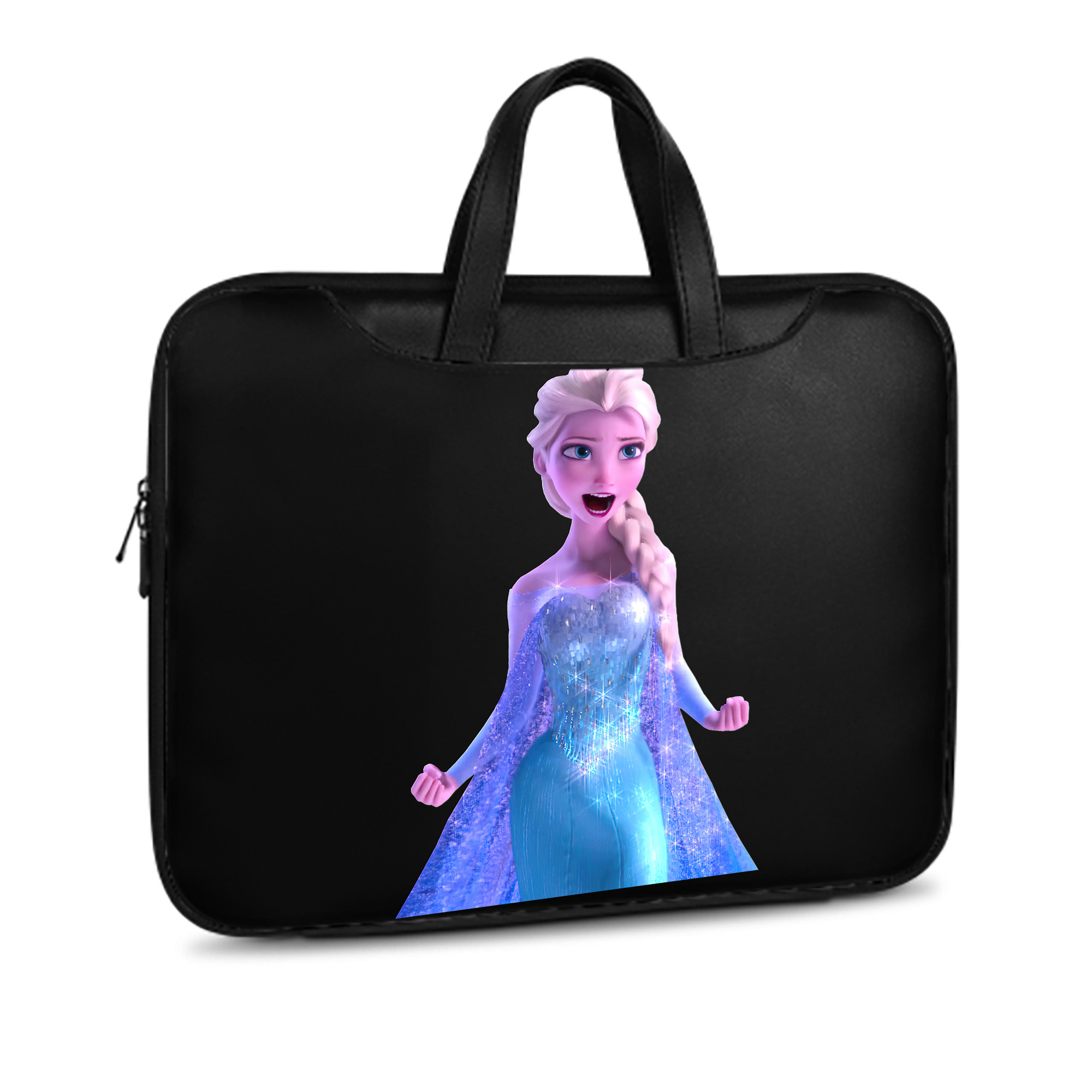 （画像用） アナと雪の女王 アンナ エルサ Frozen Anna Elsa レザーラップトップバッグ　ノートパソコンケース