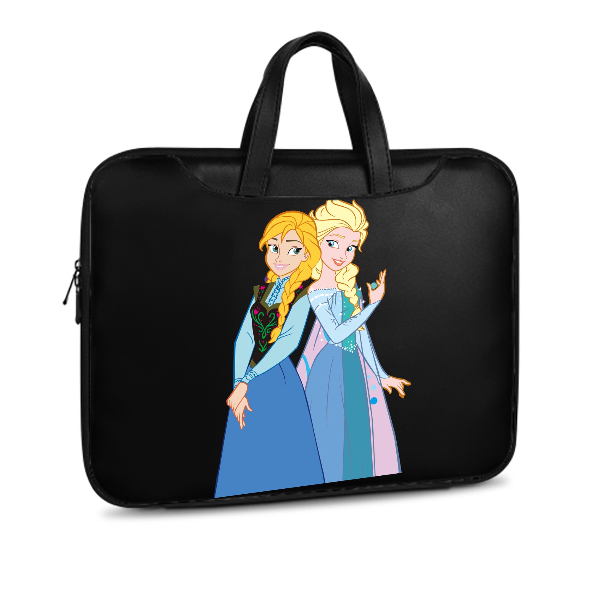 （画像用） アナと雪の女王 アンナ エルサ Frozen Anna Elsa レザーラップトップバッグ　ノートパソコンケース