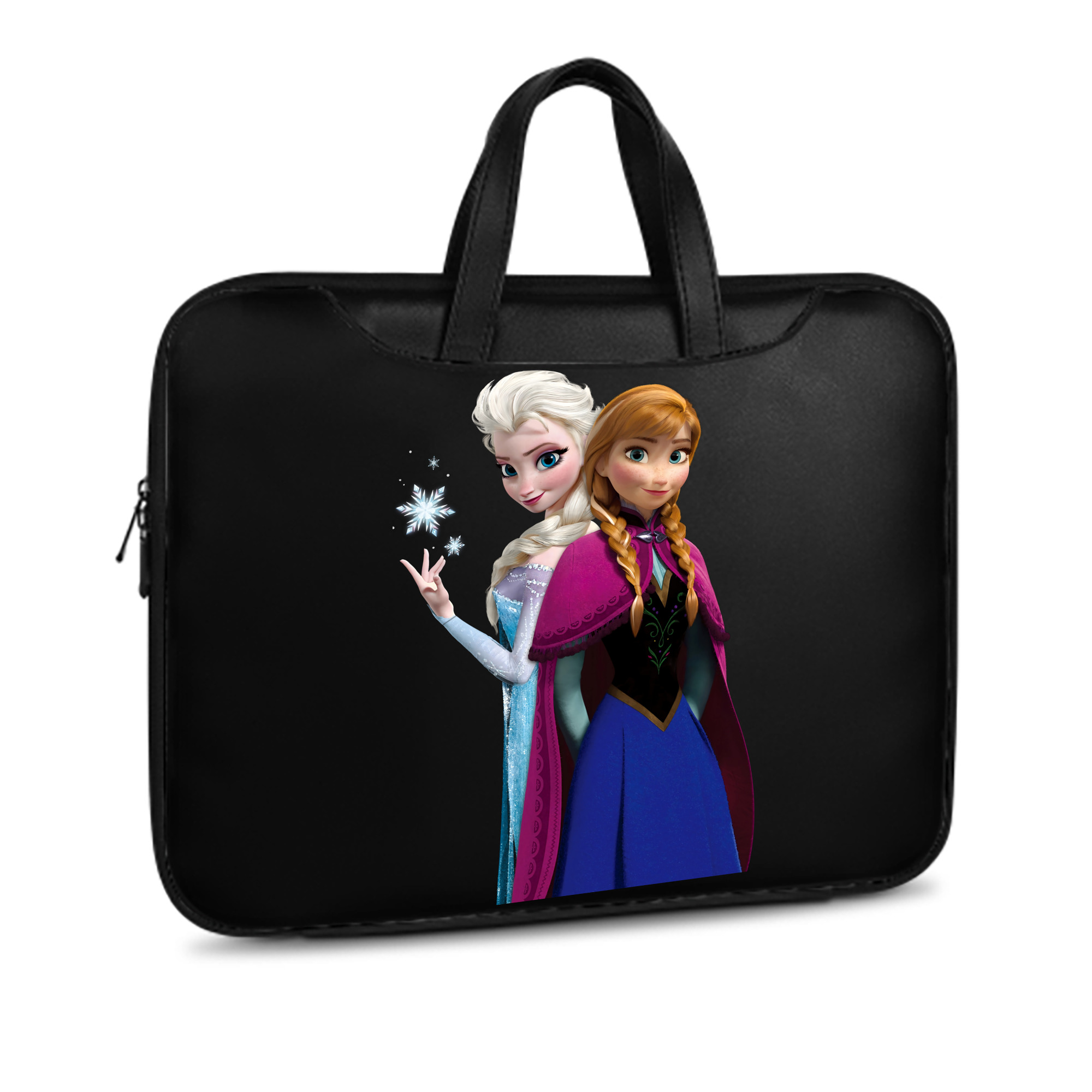 （画像用） アナと雪の女王 アンナ エルサ Frozen Anna Elsa レザーラップトップバッグ　ノートパソコンケース