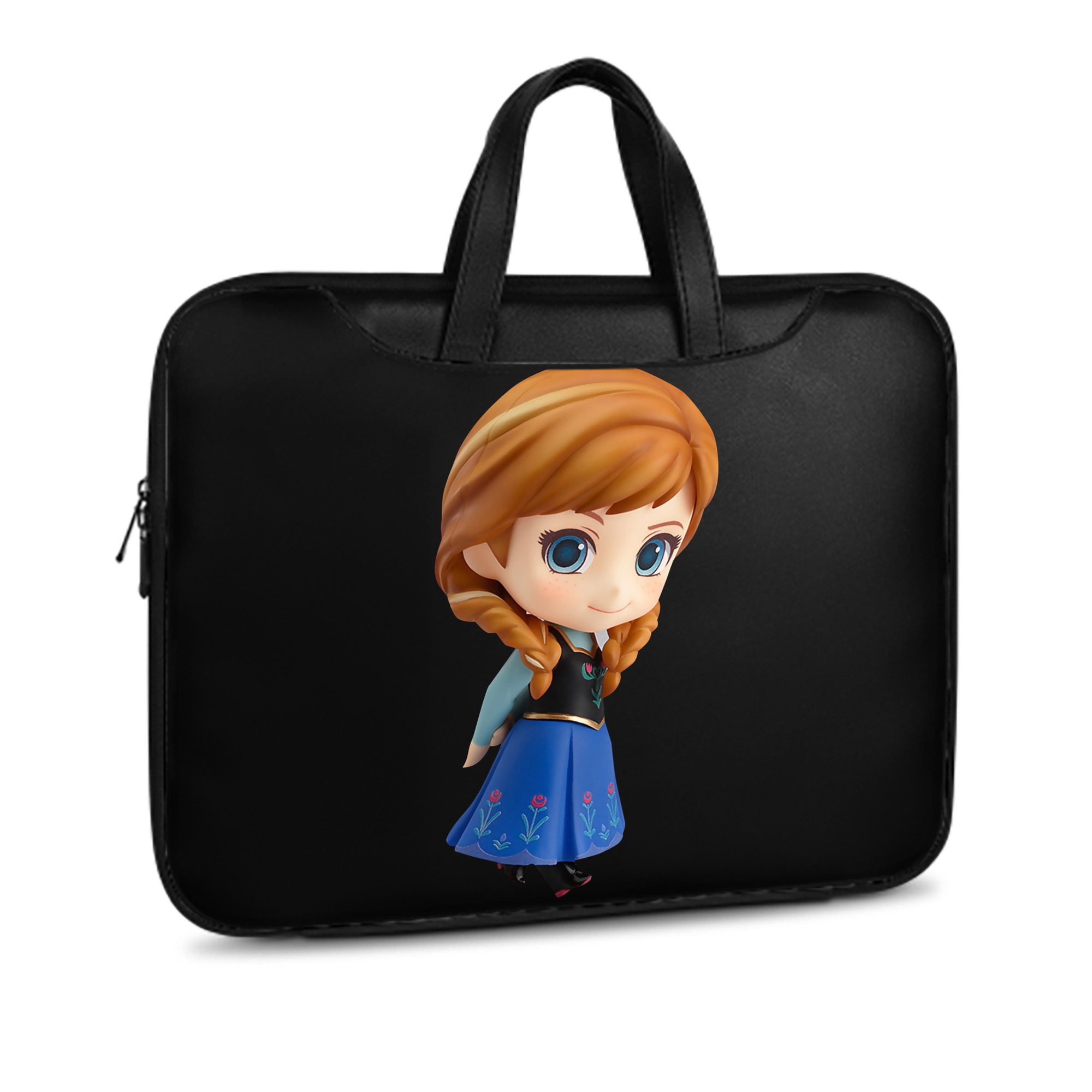 （画像用） アナと雪の女王 アンナ エルサ Frozen Anna Elsa レザーラップトップバッグ　ノートパソコンケース