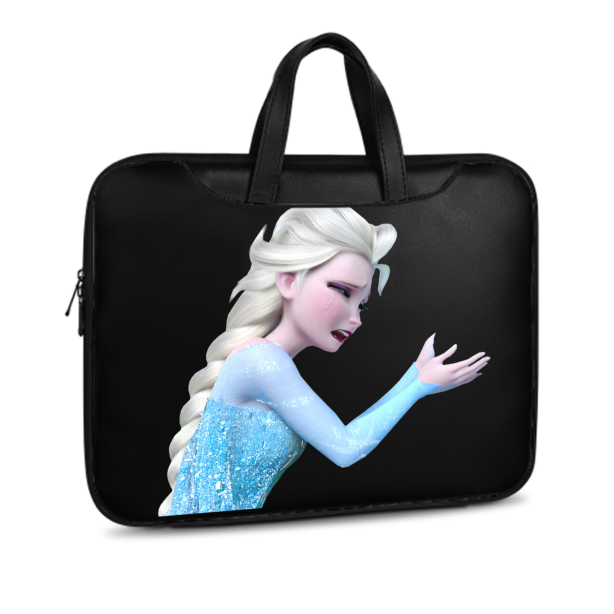 （画像用） アナと雪の女王 アンナ エルサ Frozen Anna Elsa レザーラップトップバッグ　ノートパソコンケース