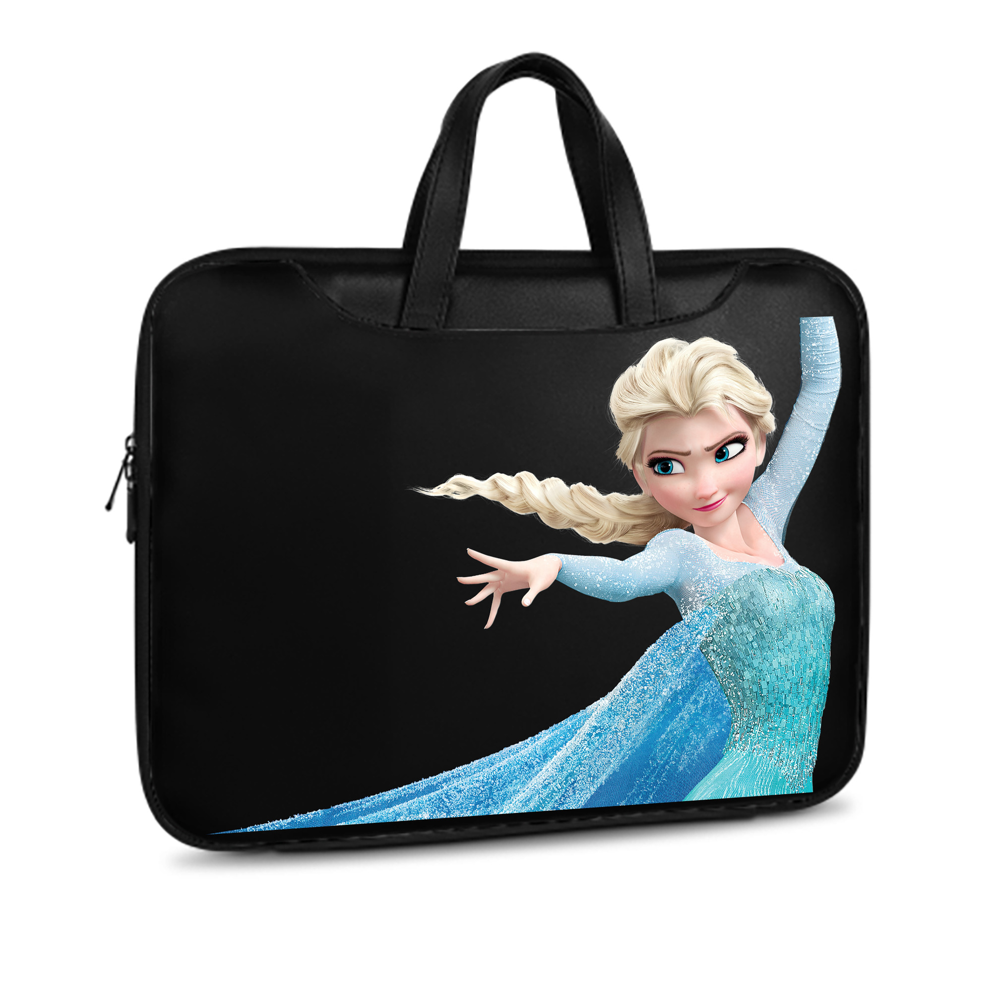 （画像用） アナと雪の女王 アンナ エルサ Frozen Anna Elsa レザーラップトップバッグ　ノートパソコンケース