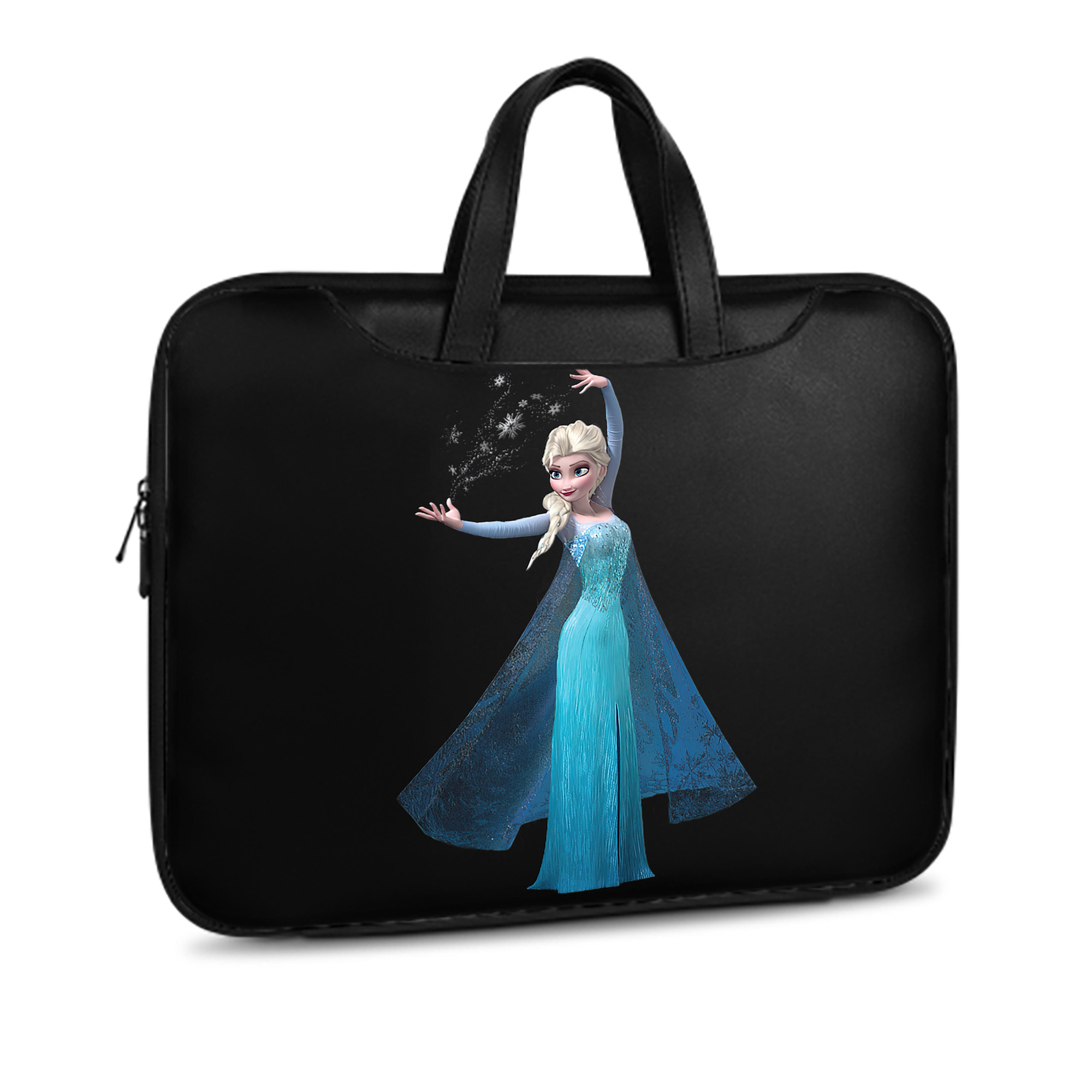（画像用） アナと雪の女王 アンナ エルサ Frozen Anna Elsa レザーラップトップバッグ　ノートパソコンケース