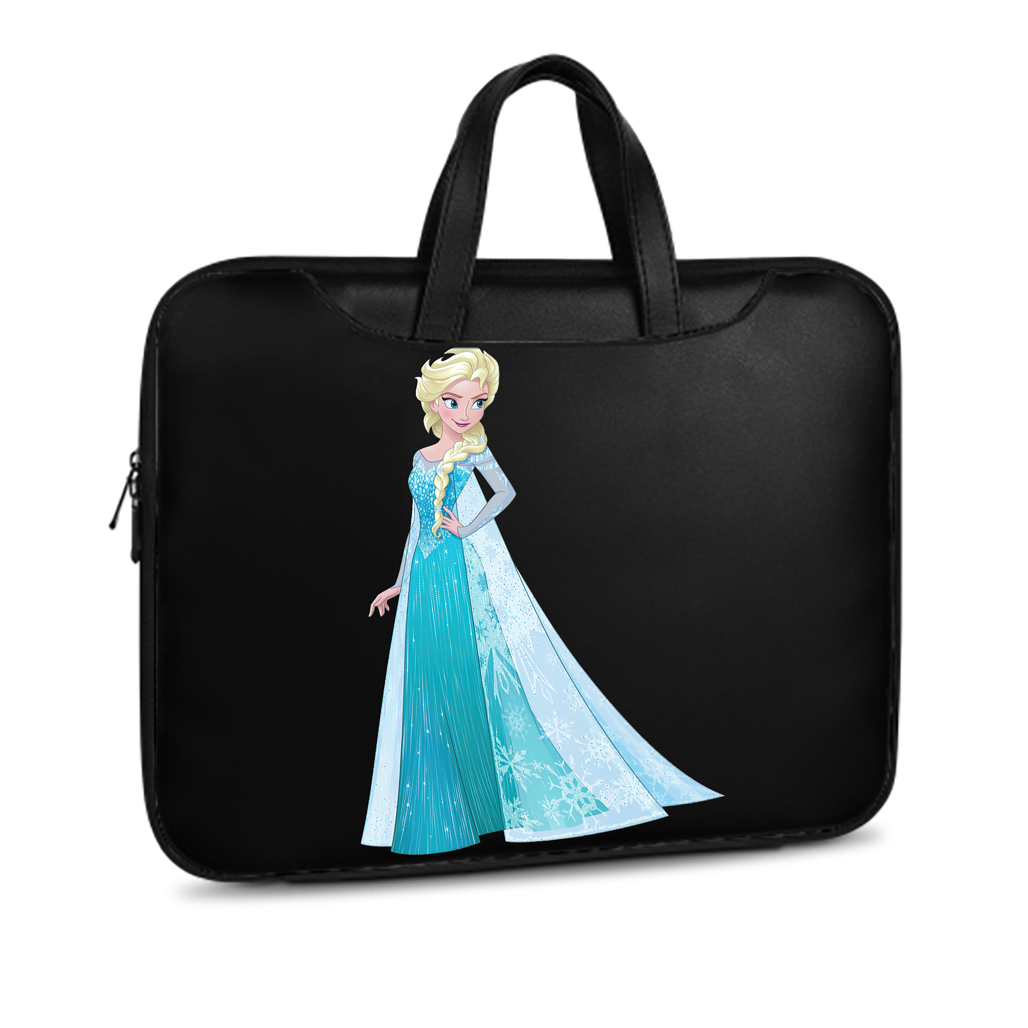 （画像用） アナと雪の女王 アンナ エルサ Frozen Anna Elsa レザーラップトップバッグ　ノートパソコンケース