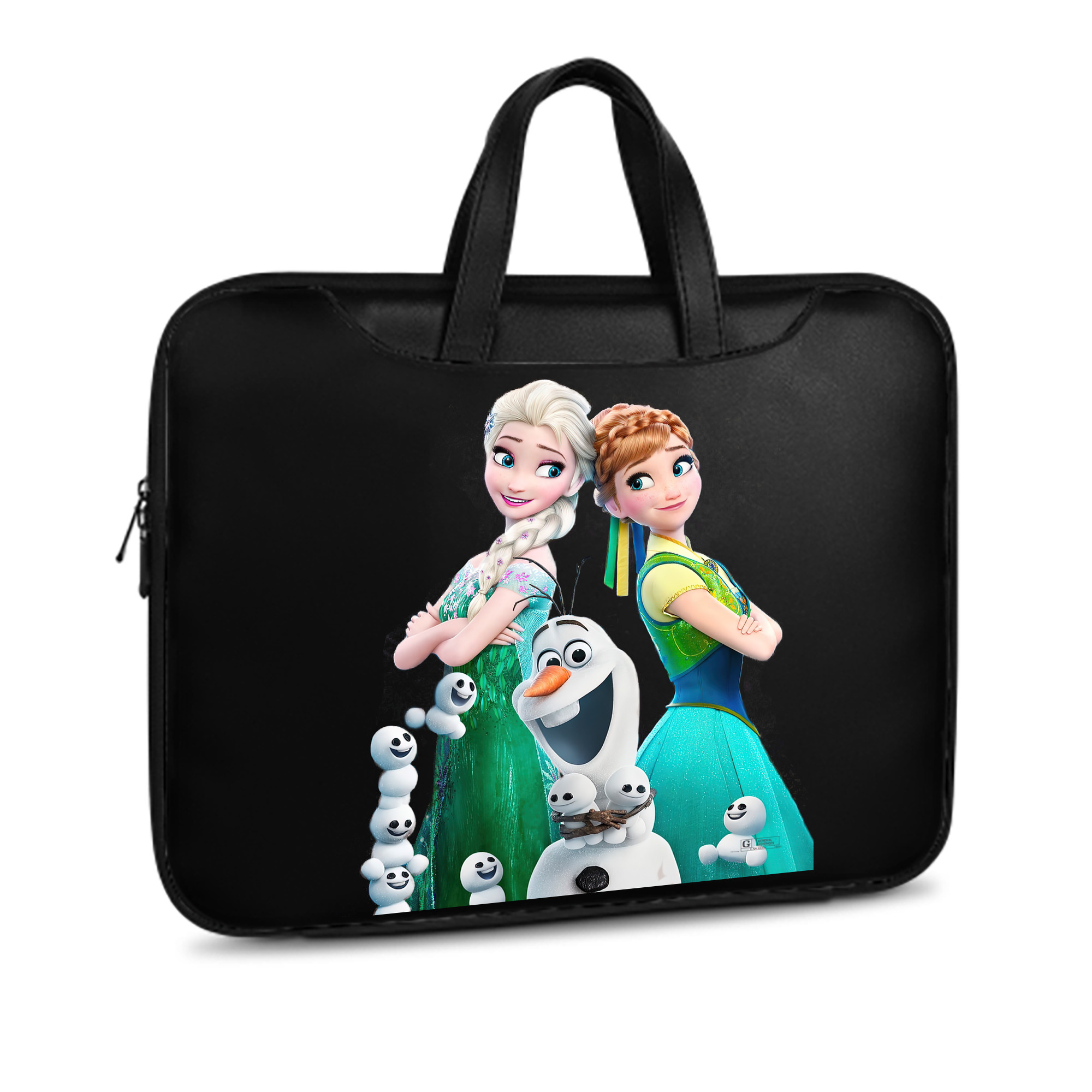 （画像用） アナと雪の女王 アンナ エルサ Frozen Anna Elsa レザーラップトップバッグ　ノートパソコンケース