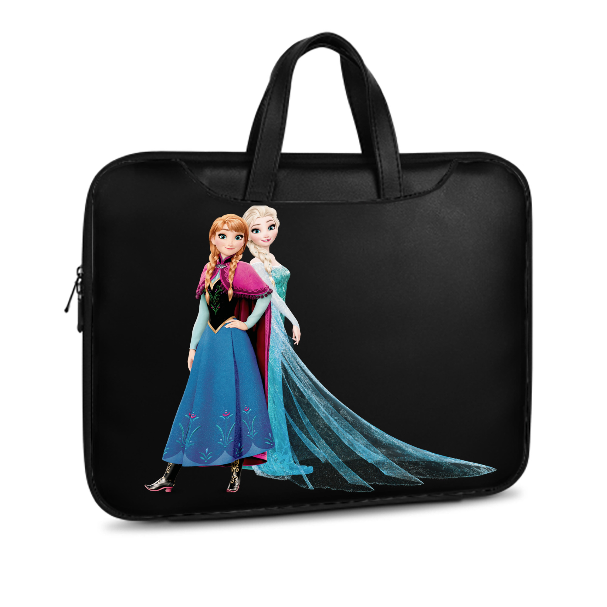 （画像用） アナと雪の女王 アンナ エルサ Frozen Anna Elsa レザーラップトップバッグ　ノートパソコンケース