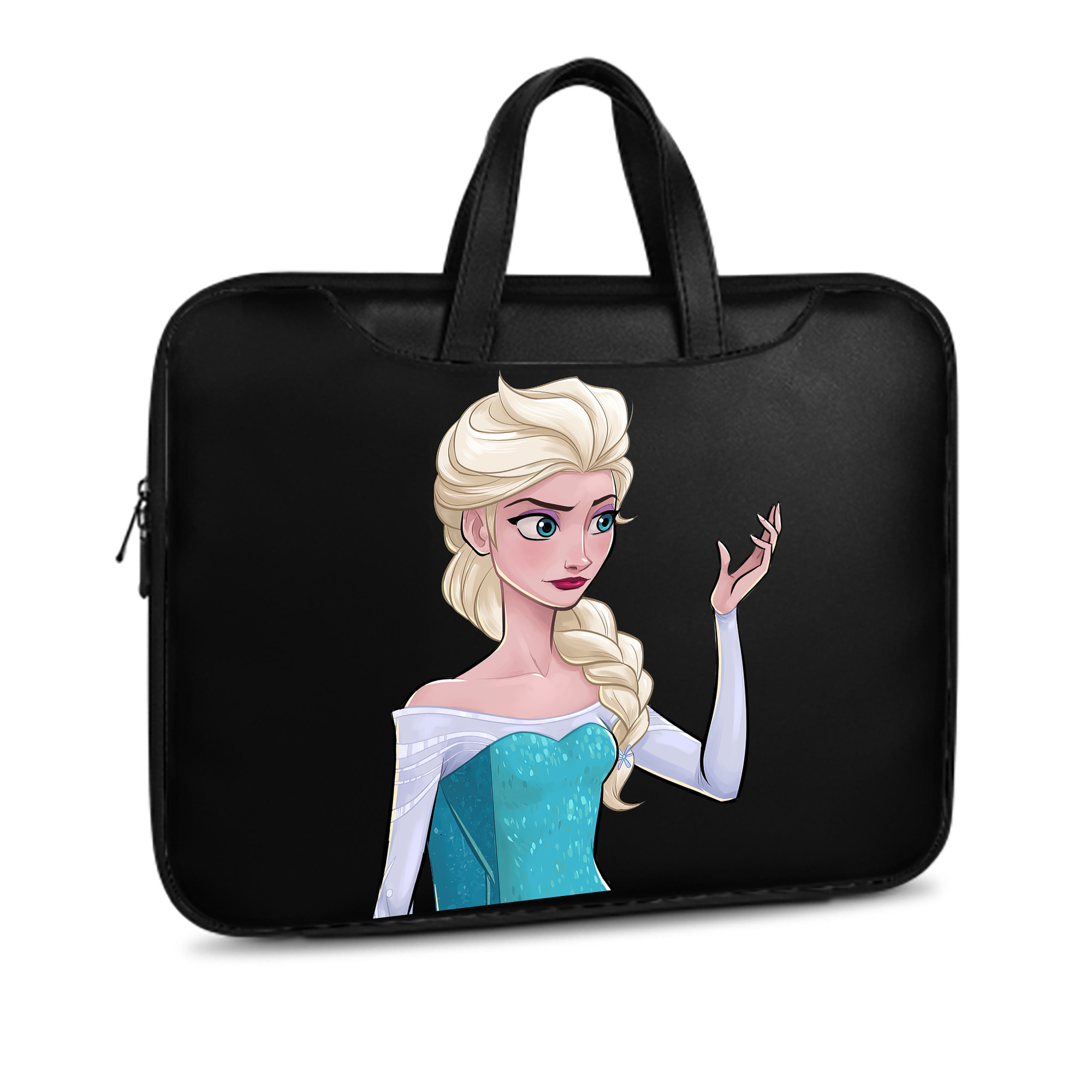 （画像用） アナと雪の女王 アンナ エルサ Frozen Anna Elsa レザーラップトップバッグ　ノートパソコンケース