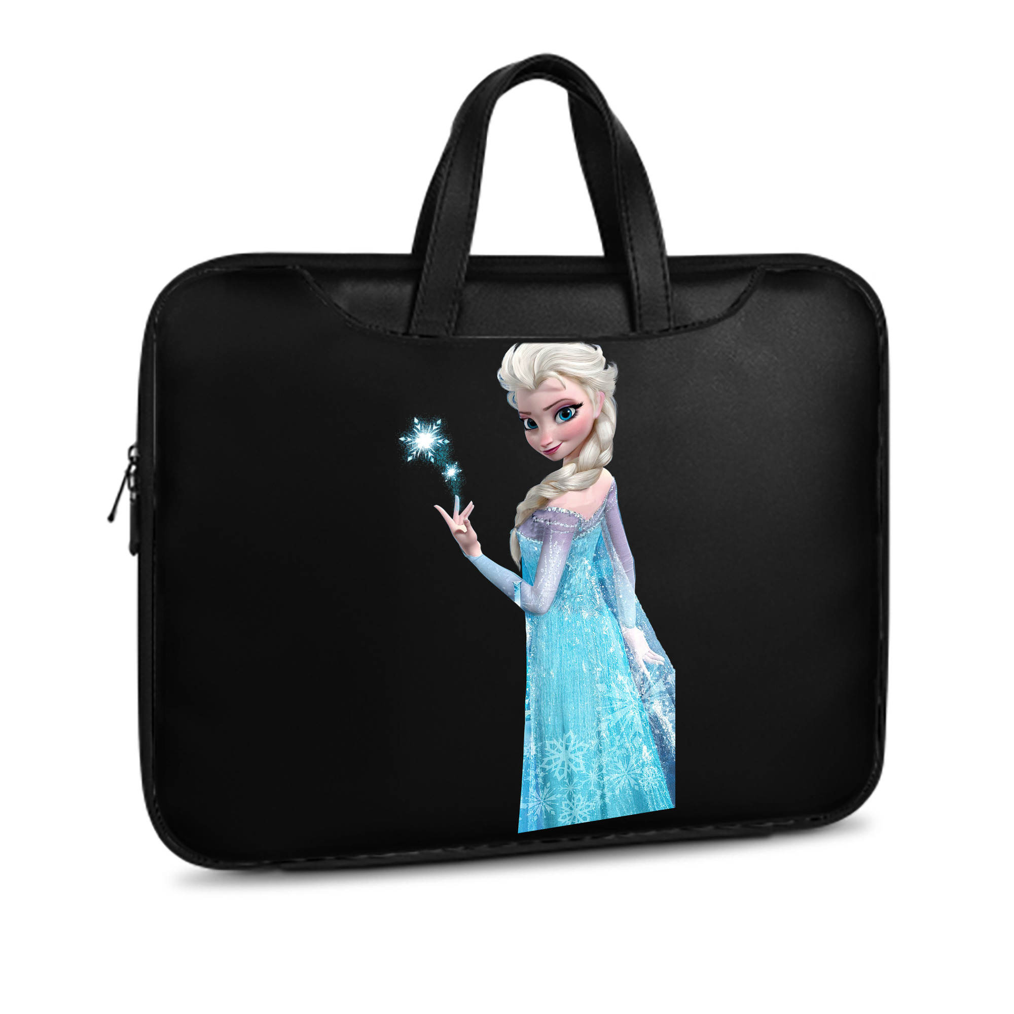（画像用） アナと雪の女王 アンナ エルサ Frozen Anna Elsa レザーラップトップバッグ　ノートパソコンケース