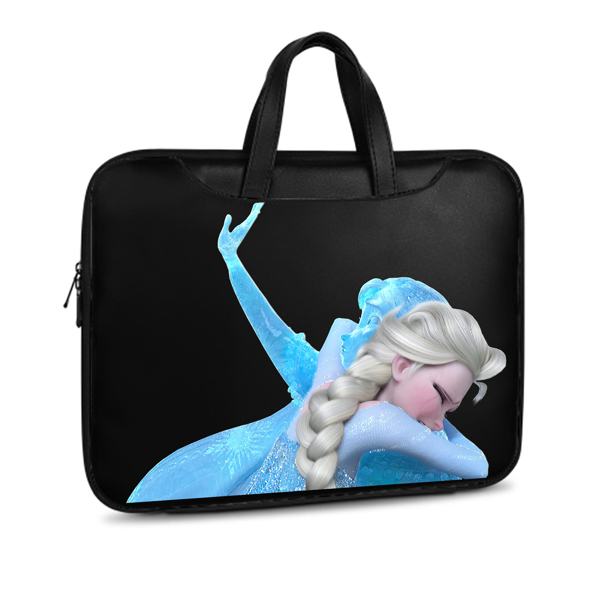 （画像用） アナと雪の女王 アンナ エルサ Frozen Anna Elsa レザーラップトップバッグ　ノートパソコンケース